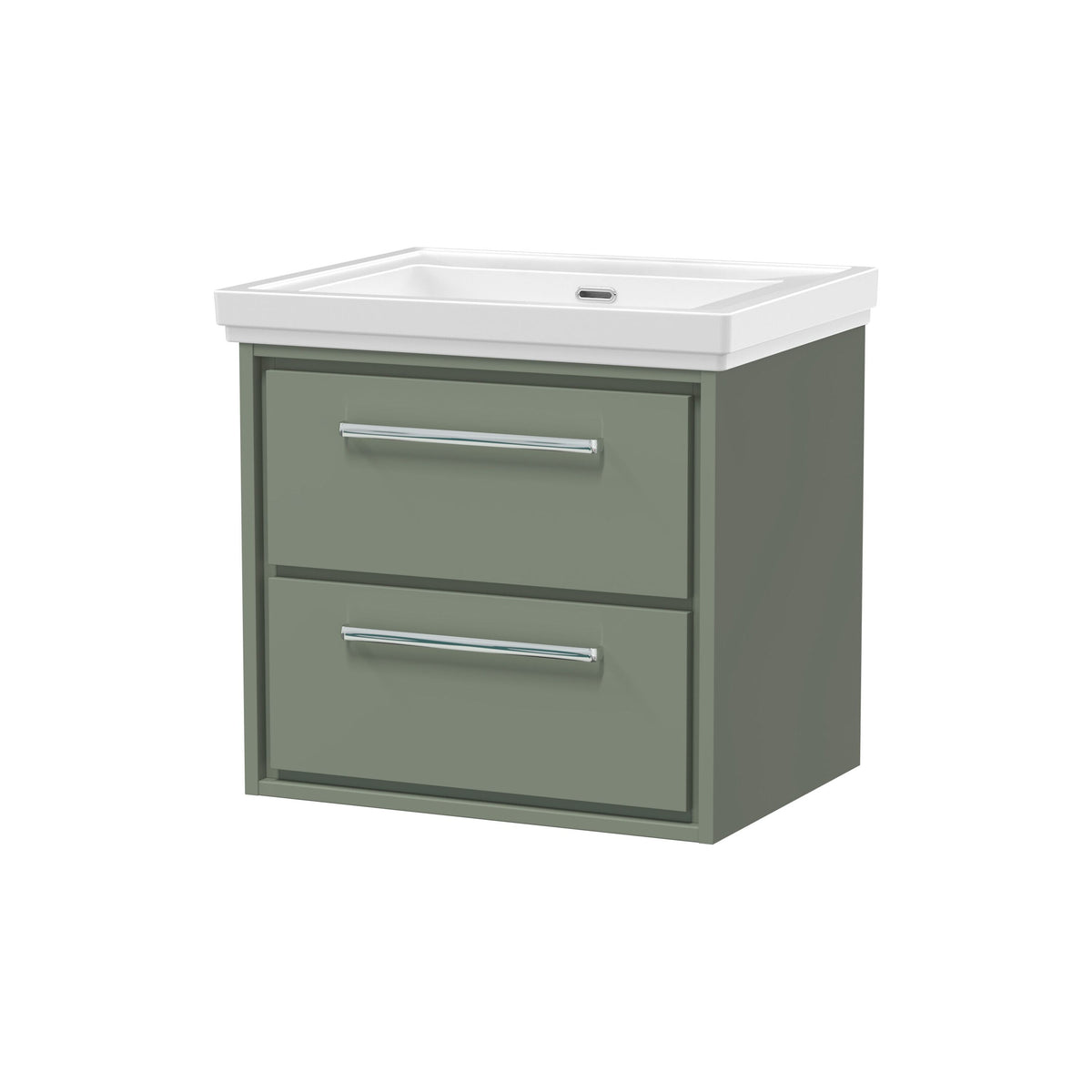 Hudson Reed Lille 600mm 2 Drawer Wall Hung Vanity Unit With Fireclay Basin