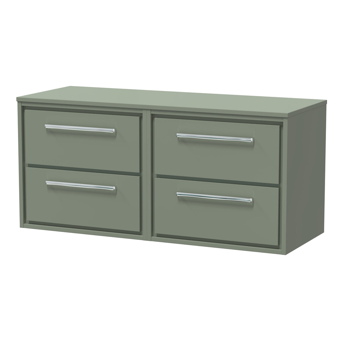 Hudson Reed Lille 1200mm 4 Drawer Wall Hung Vanity Unit With Co-ordinating Worktop