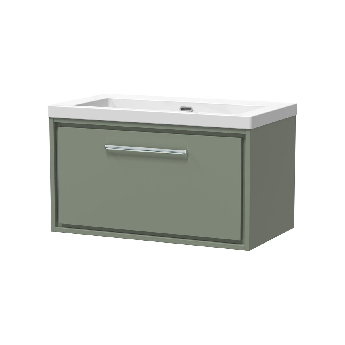 Hudson Reed Lille 800mm 1 Drawer Wall Hung Vanity Unit With Fireclay Basin