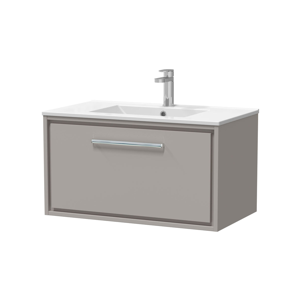 Hudson Reed Lille 800mm 1 Drawer Wall Hung Vanity Unit With 1 Tap Hole Basin