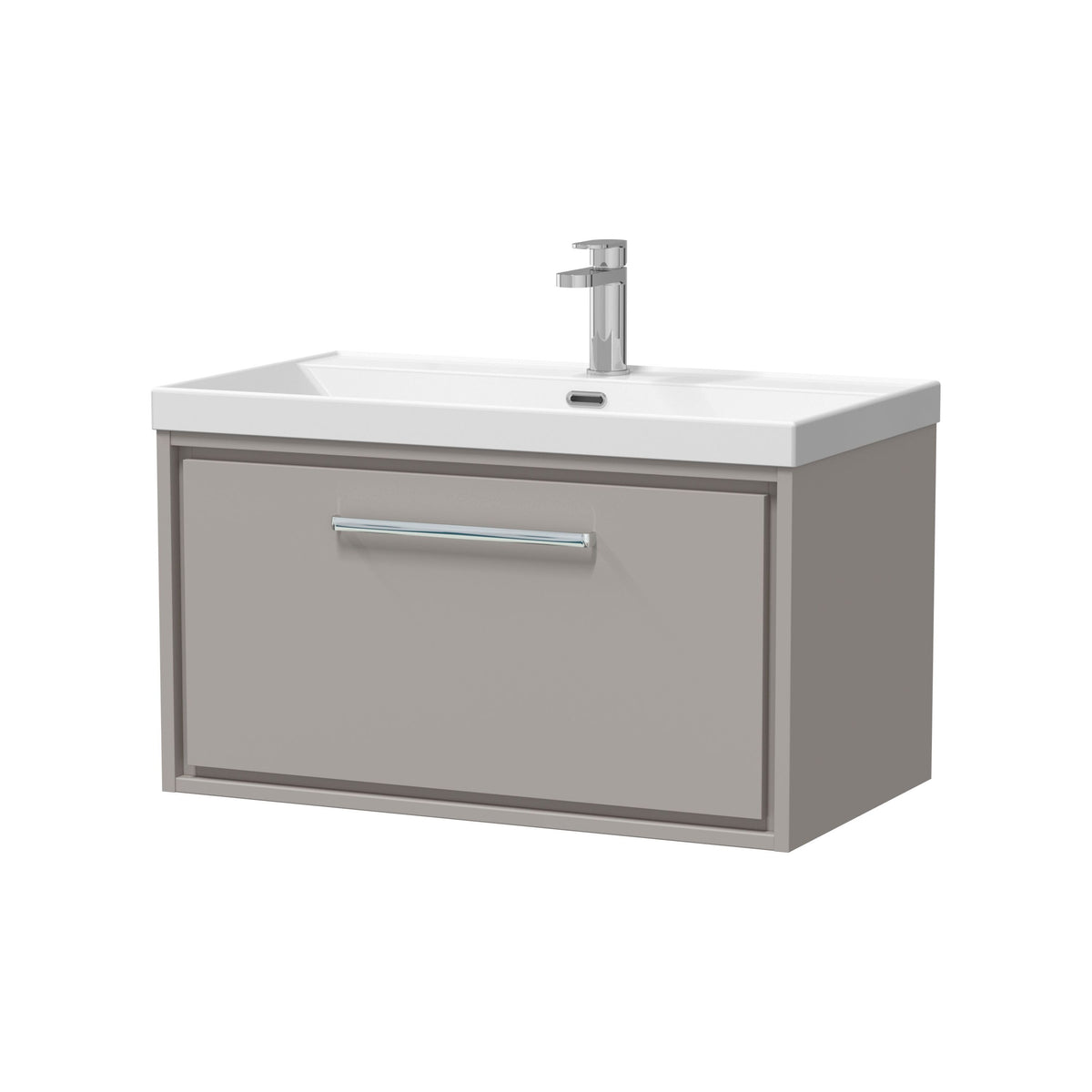 Hudson Reed Lille 800mm 1 Drawer Wall Hung Vanity Unit With 1 Tap Hole Basin