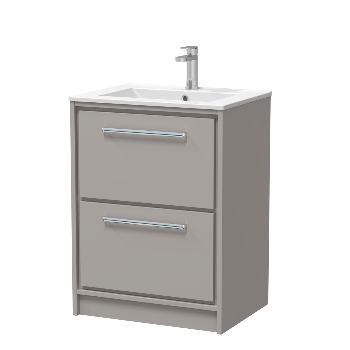 Hudson Reed Lille 600mm 2 Drawer Floor Standing Vanity Unit With 1 Tap Hole Basin