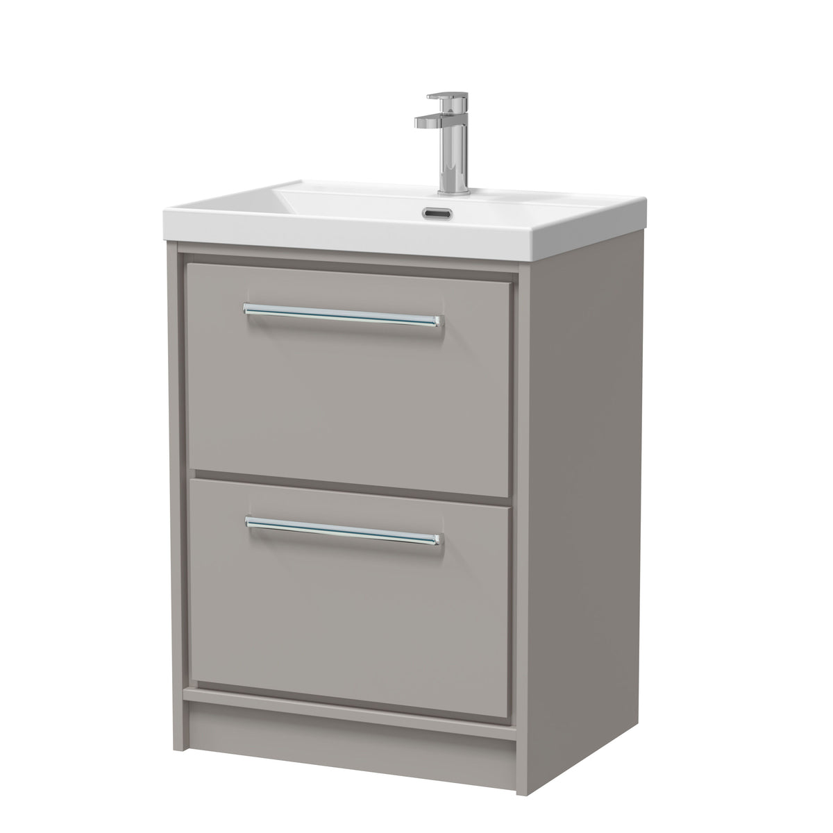 Hudson Reed Lille 600mm 2 Drawer Floor Standing Vanity Unit With 1 Tap Hole Basin