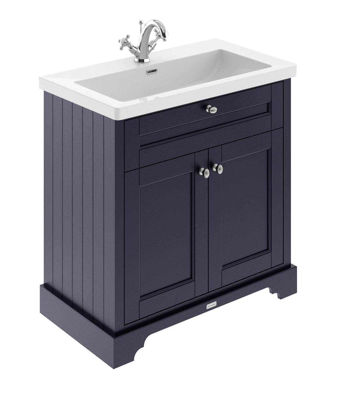 Old London 800mm 2 Door Floor Standing Vanity Unit With 1 Tap Hole Fireclay Basin