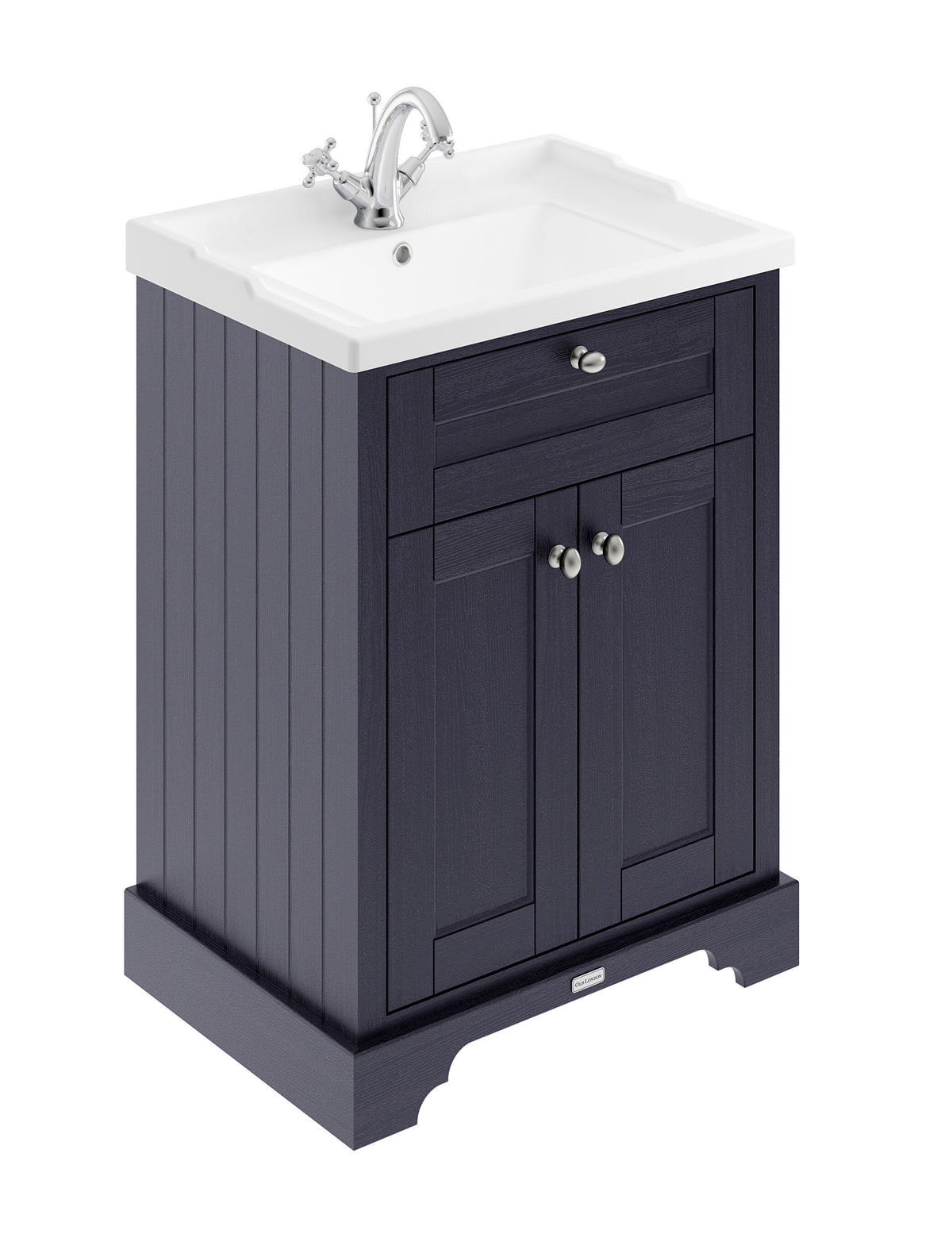 Old London 600mm 2 Door Floor Standing Cabinet With 1 Tap Hole Basin