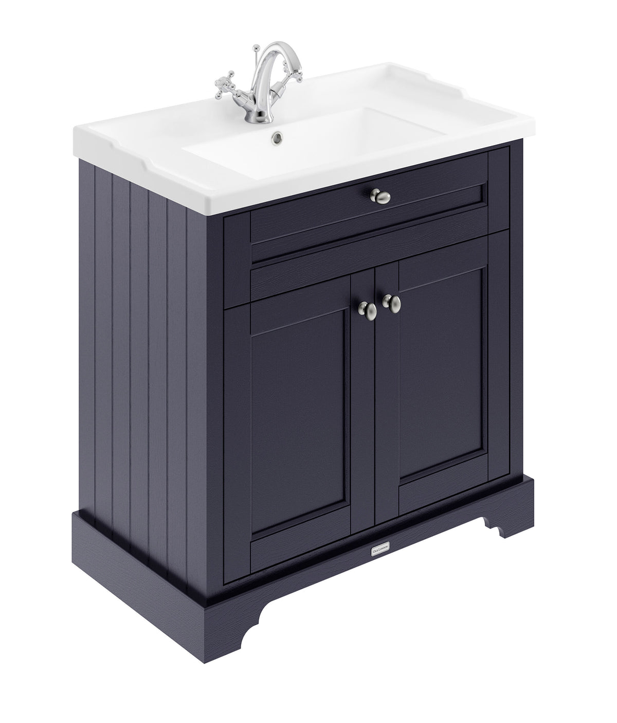 Old London 800mm 2 Door Floor Standing Cabinet With 1 Tap Hole Basin