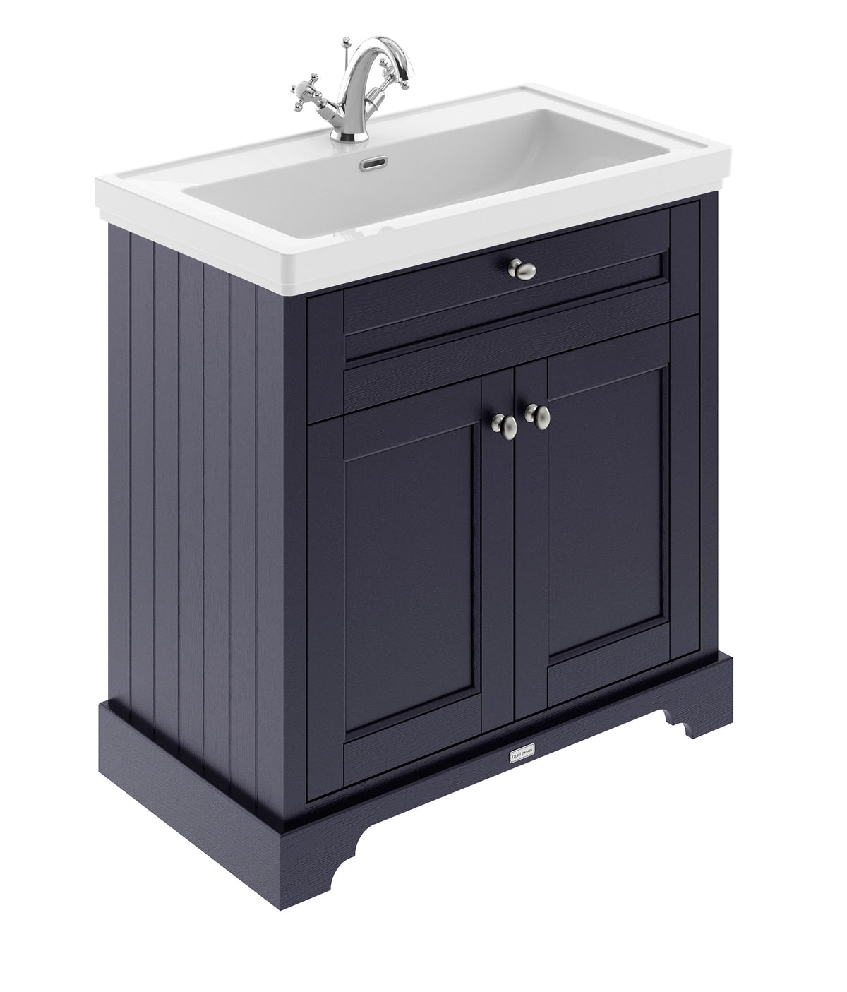 Old London 800mm 2 Door Floor Standing Vanity Unit With 1 Tap Hole Basin