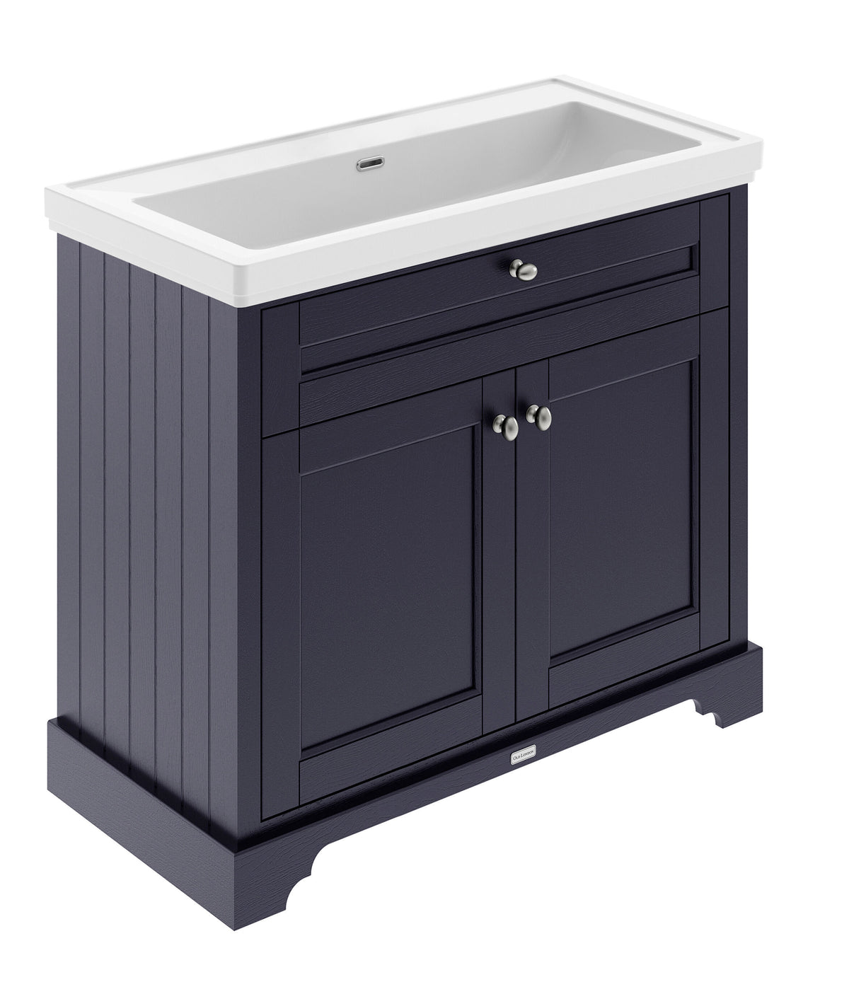 Old London 1000mm 2 Door Floor Standing Vanity Unit With Fireclay Basin