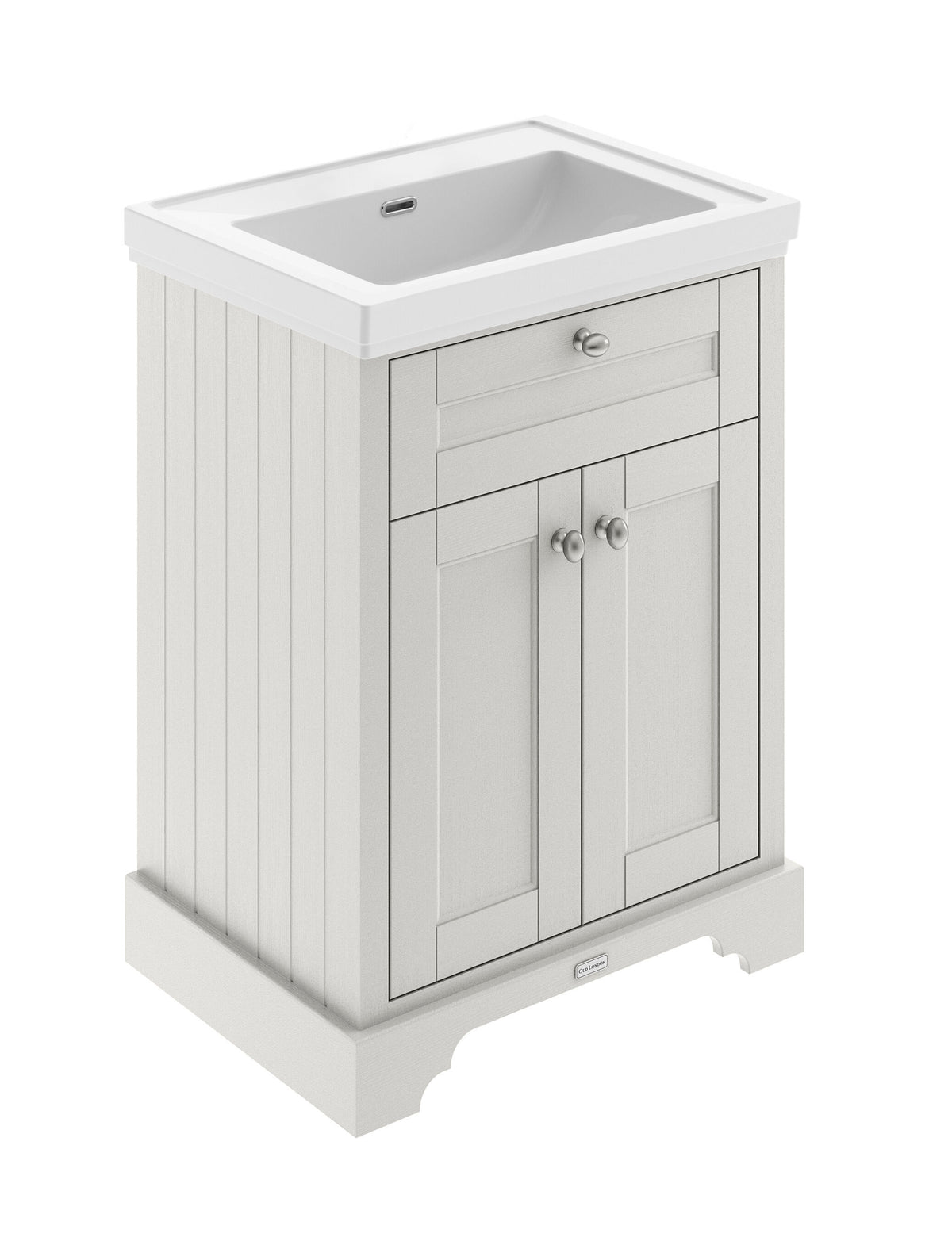 Old London 600mm 2 Door Floor Standing Vanity Unit With Basin