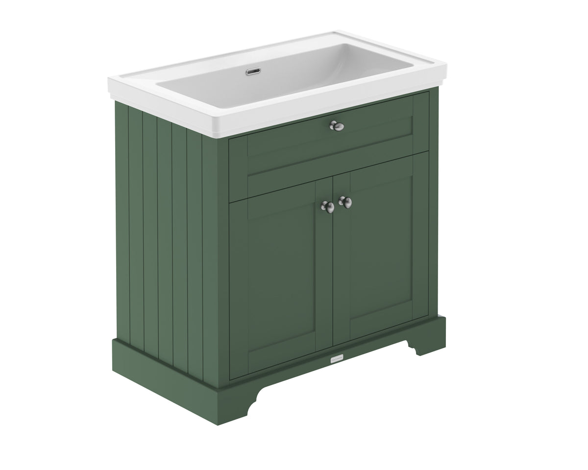 Old London 800mm 2 Door Floor Standing Vanity Unit With Basin