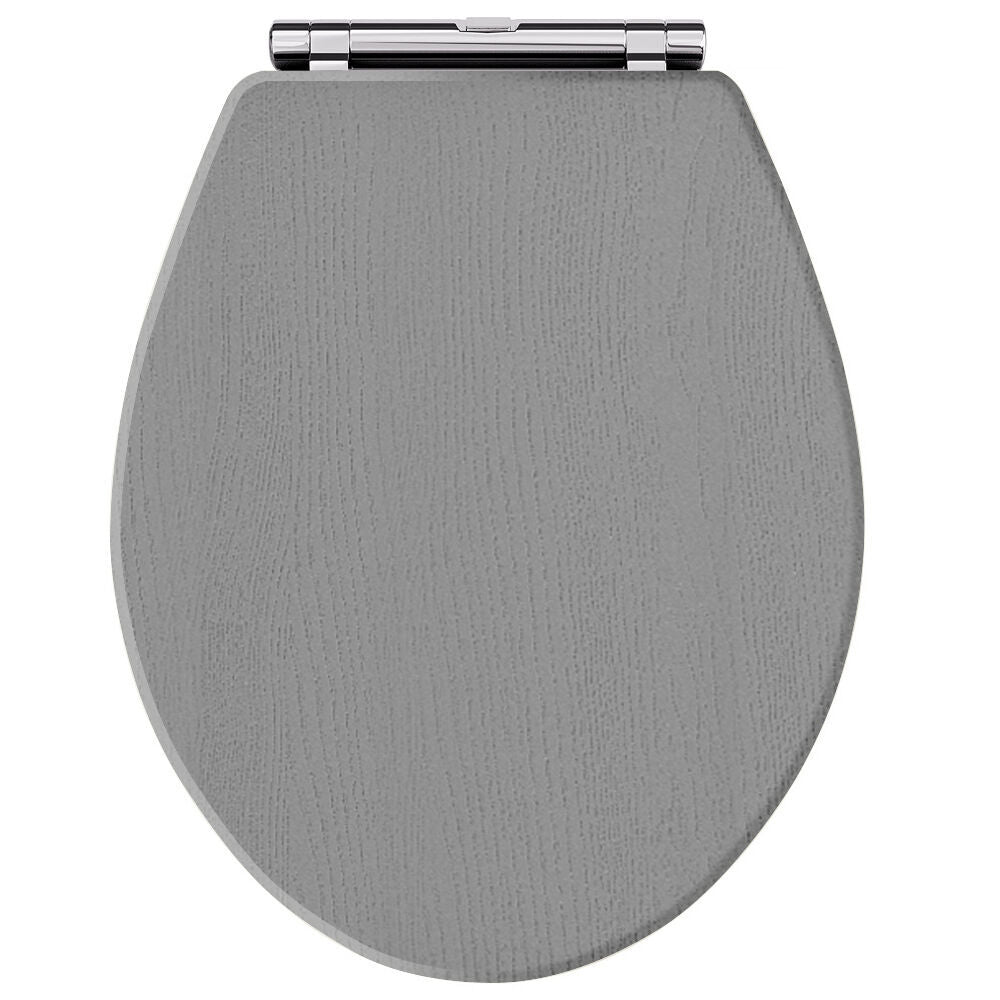 Old London Richmond Round Soft Close Traditional Toilet Seat With Top Fix Hinge