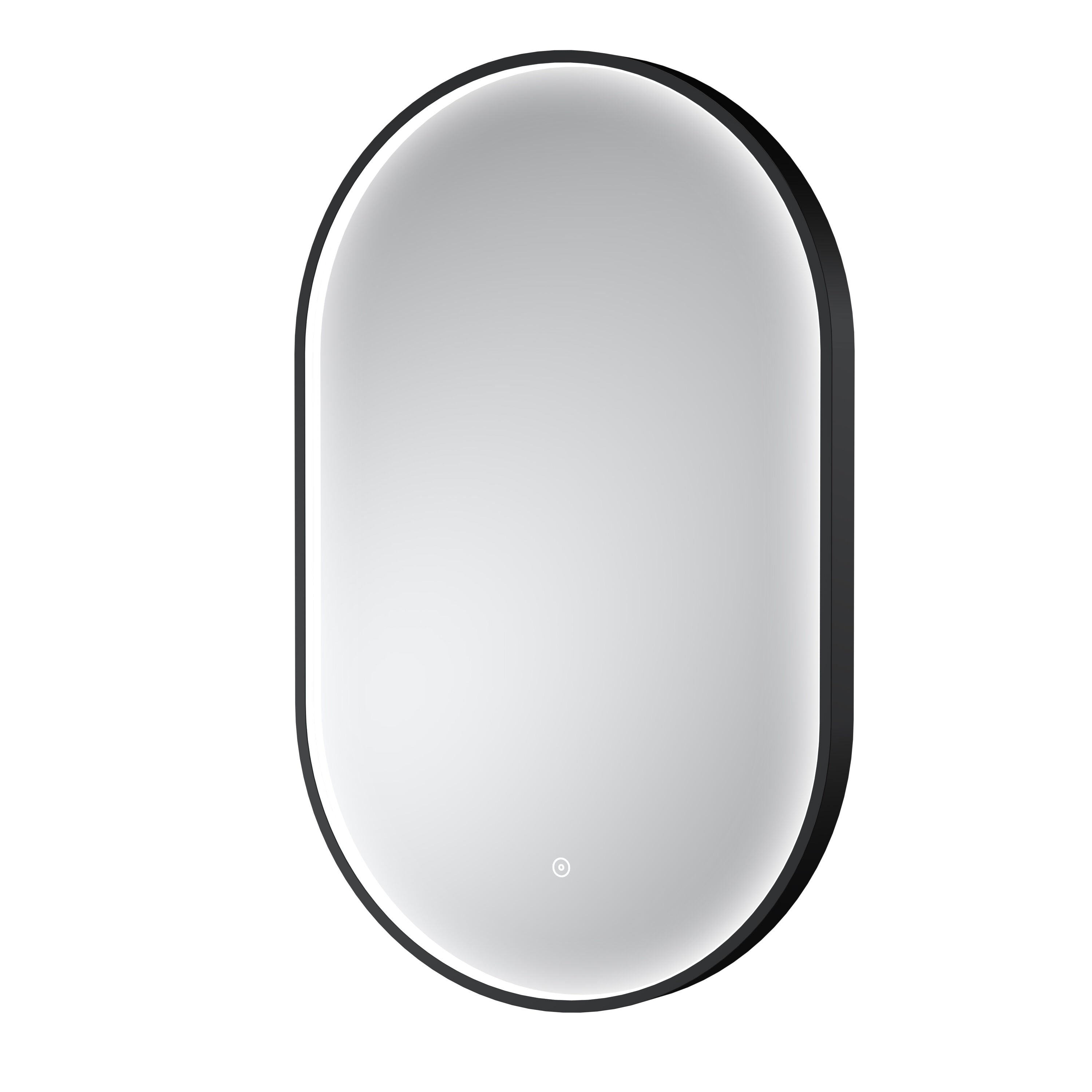 Columba 500 x 800mm Black Inset Frame LED Mirror