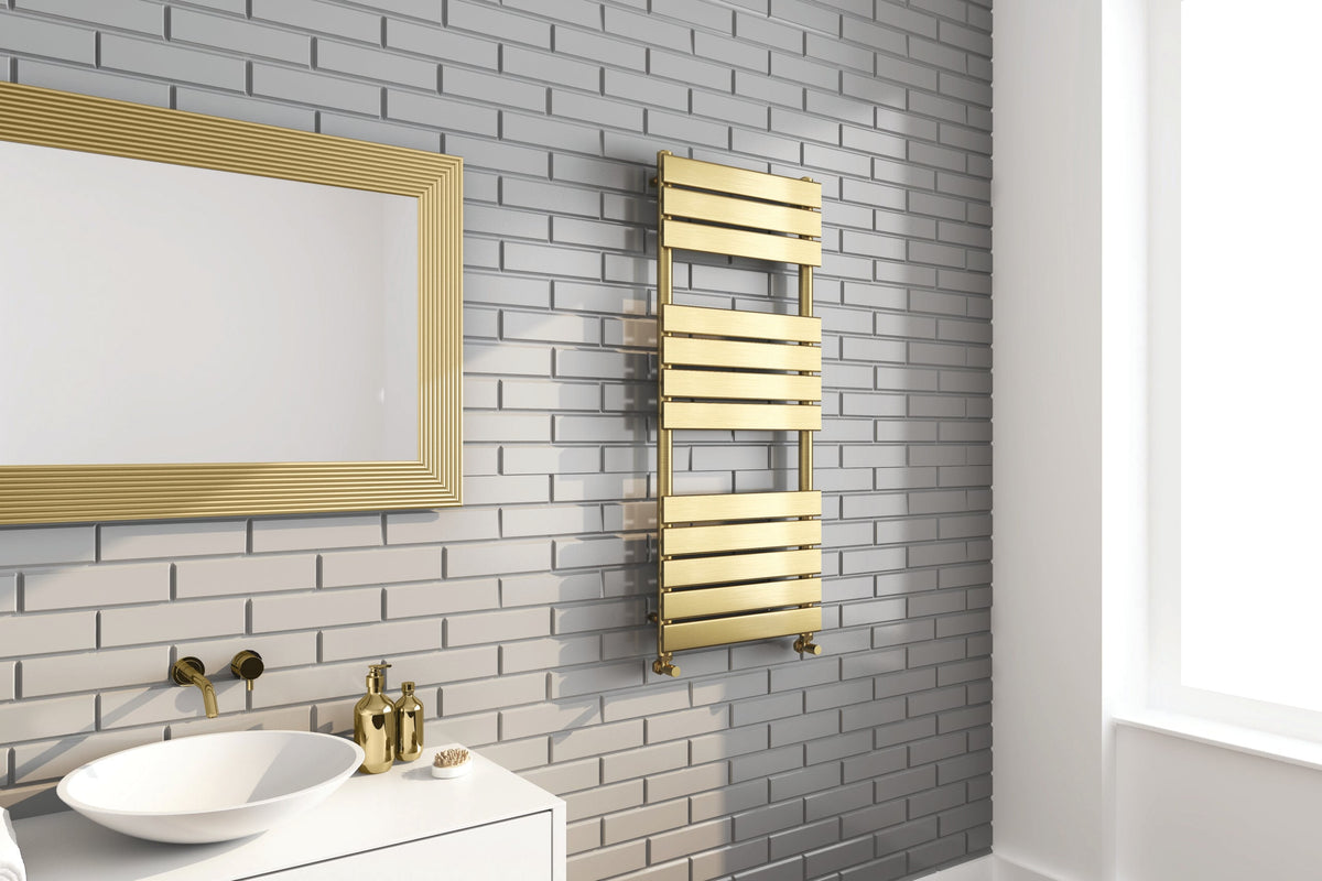 Malibu 1200 x 500 Rail Brushed Brass - MAL1200-500BB - MAL1200-500BB 1