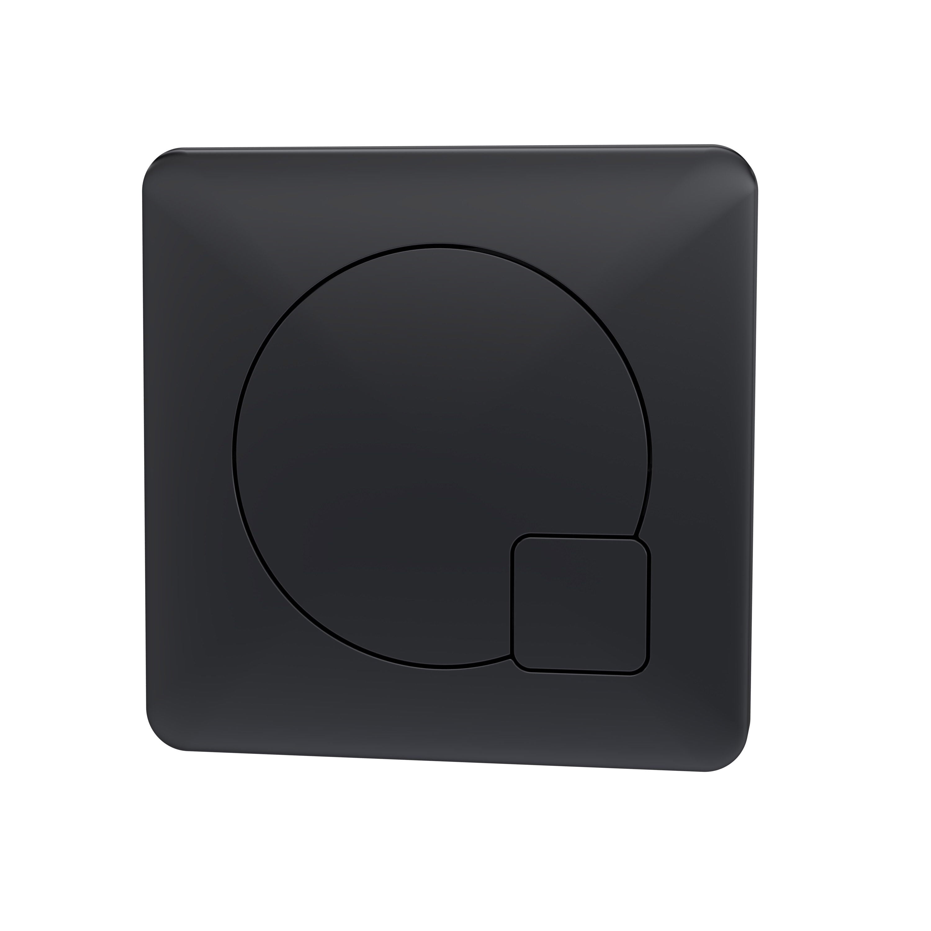 Square Black Dual Flush Push Button