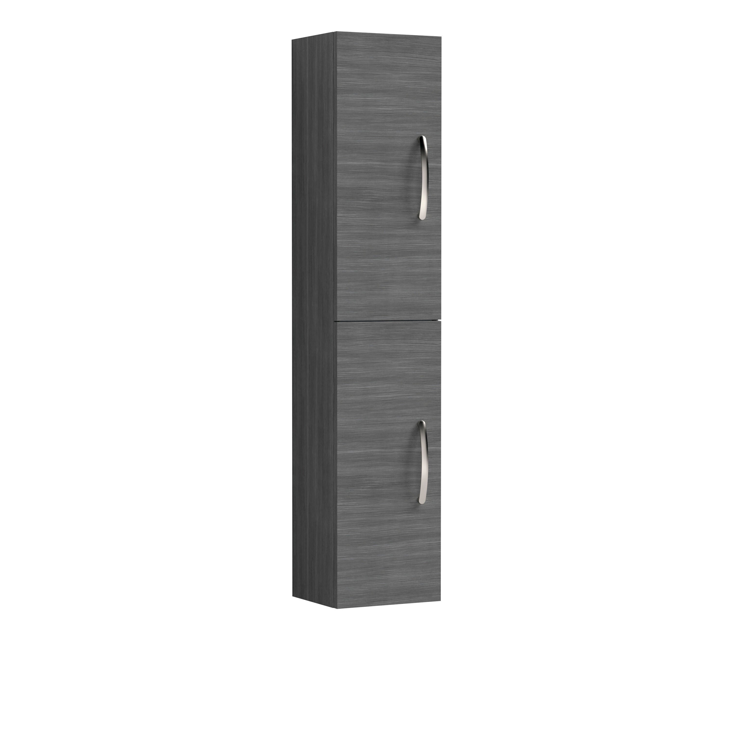 nuie Athena 300mm Graphite Grey Woodgrain Wall Hung Tall Cabinet