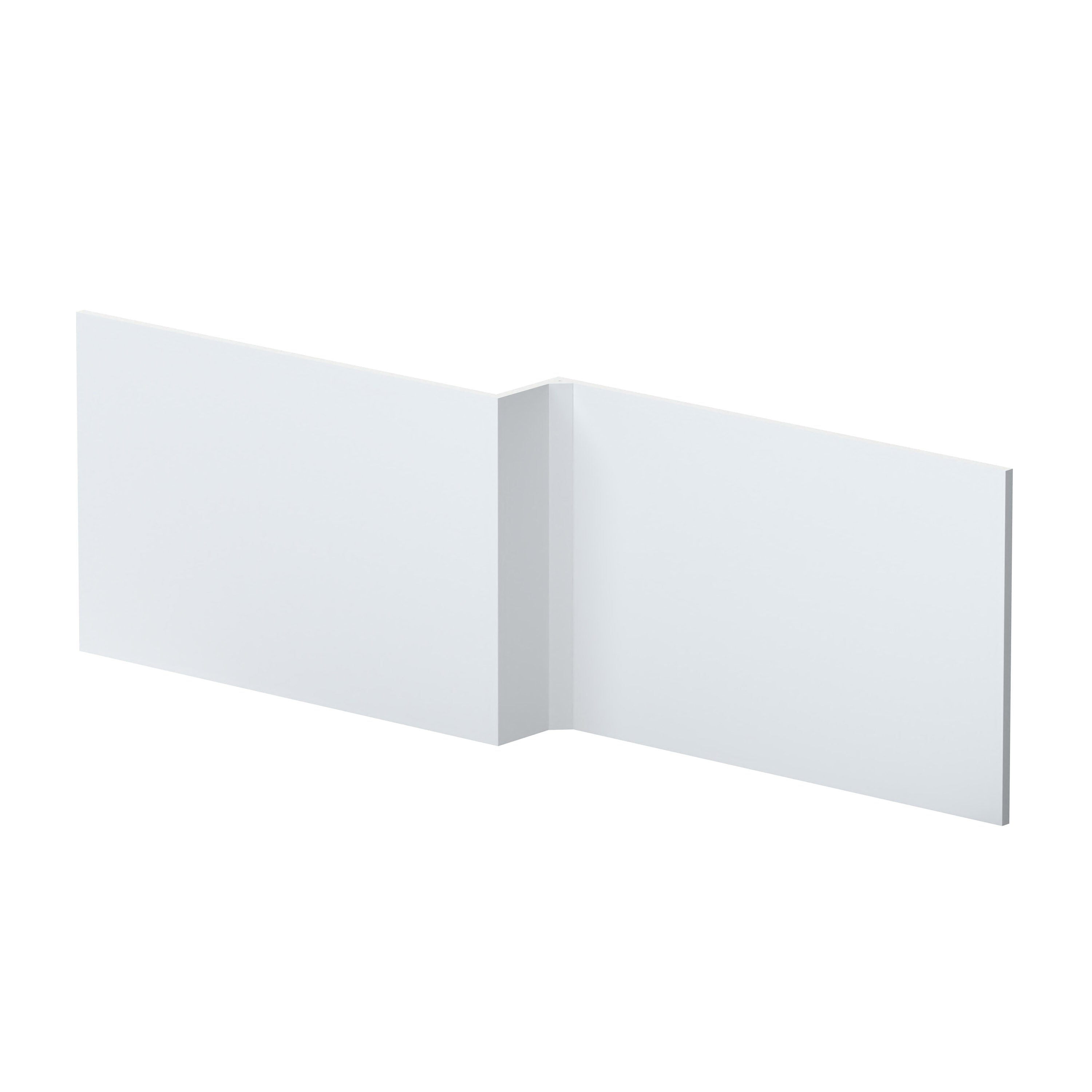 Urban 1700mm L-Shape Square MDF Matt Shower Bath Front Panel
