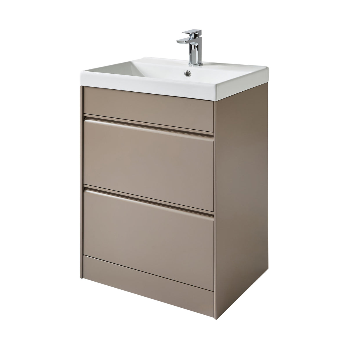 Moon 600mm 2 Drawer Floor Standing Unit Cocoa - MOON600FS-C