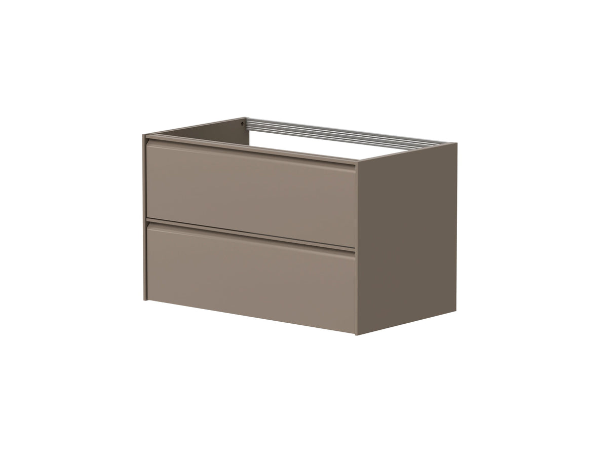 Moon 800mm 2 Drawer Wall Mounted Unit Cocoa - MOON800WM-C - MOON800WM-C 1