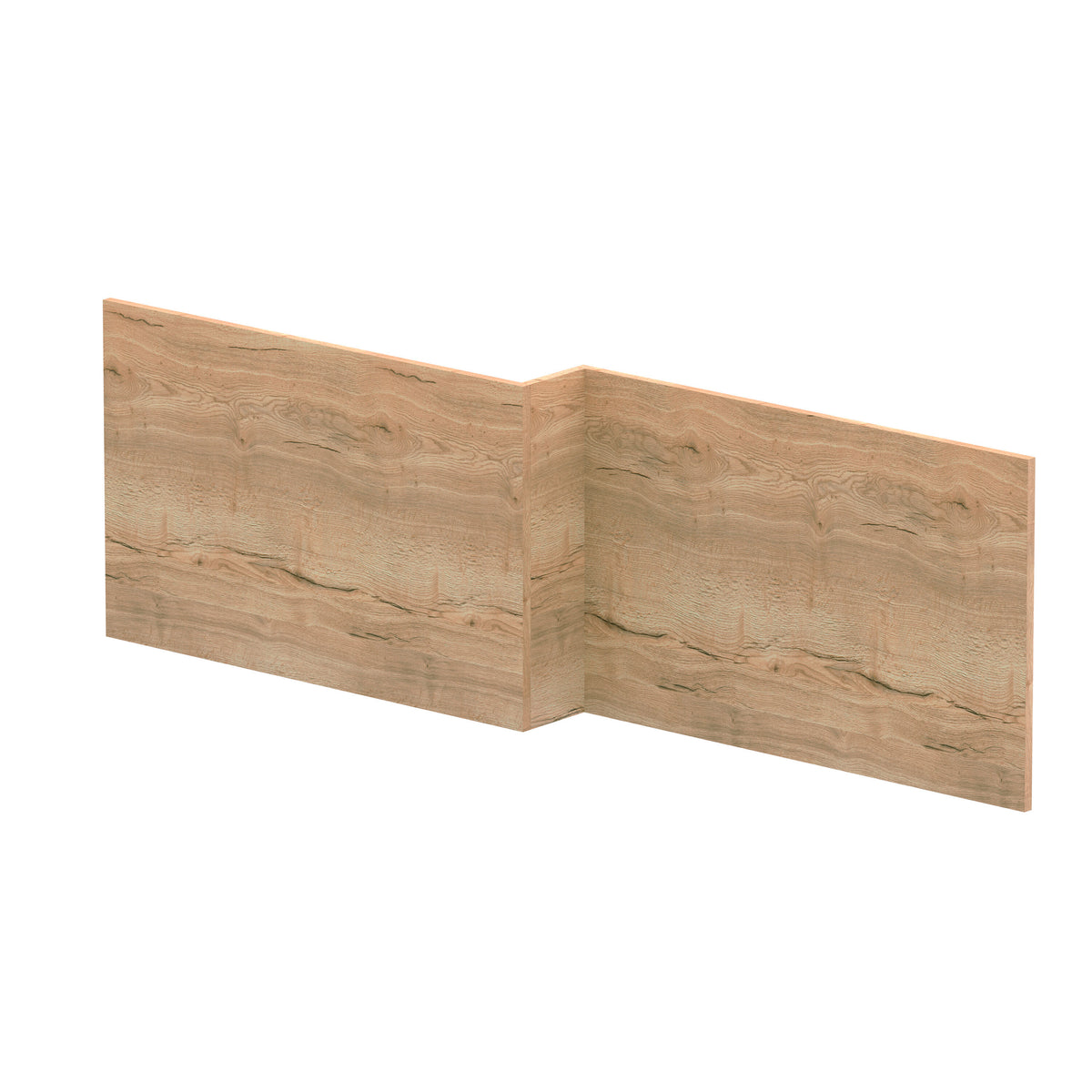 Hudson Reed 1700mm L-Shape Square MFC Woodgrain Shower Bath Panel