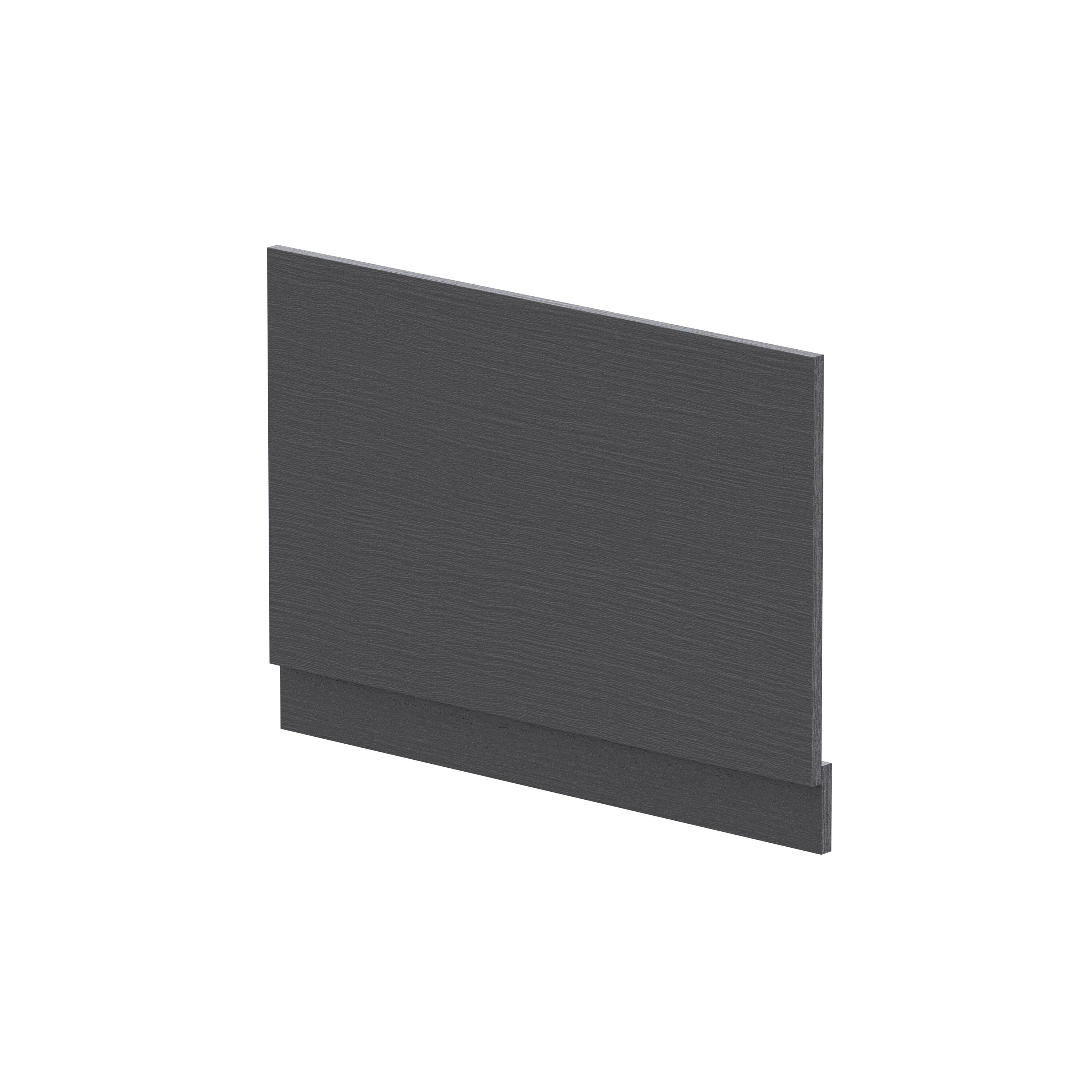 800mm Graphite Grey Woodgrain MFC End Bath Panel With Plinth