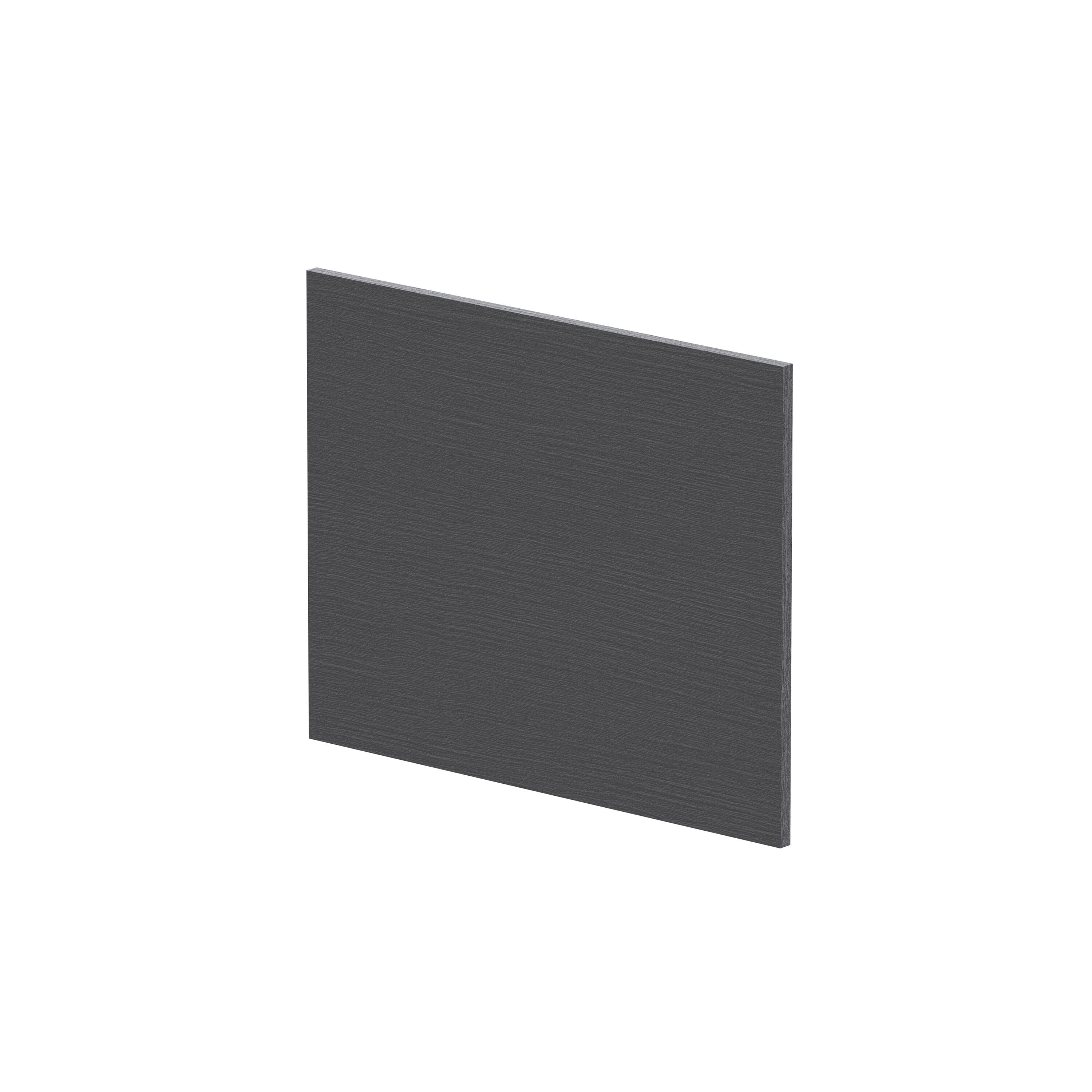 700mm L-Shape Square Graphite Grey Woodgrain MFC Shower Bath End Panel