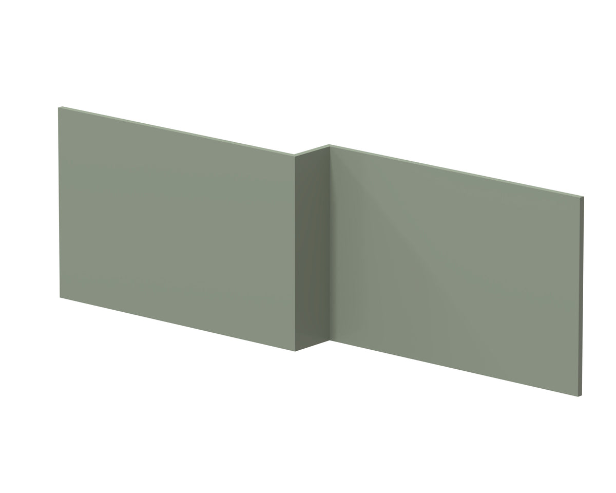 Hudson Reed 1698x163mm Square Green MFC Matt Shower Bath Front Panel