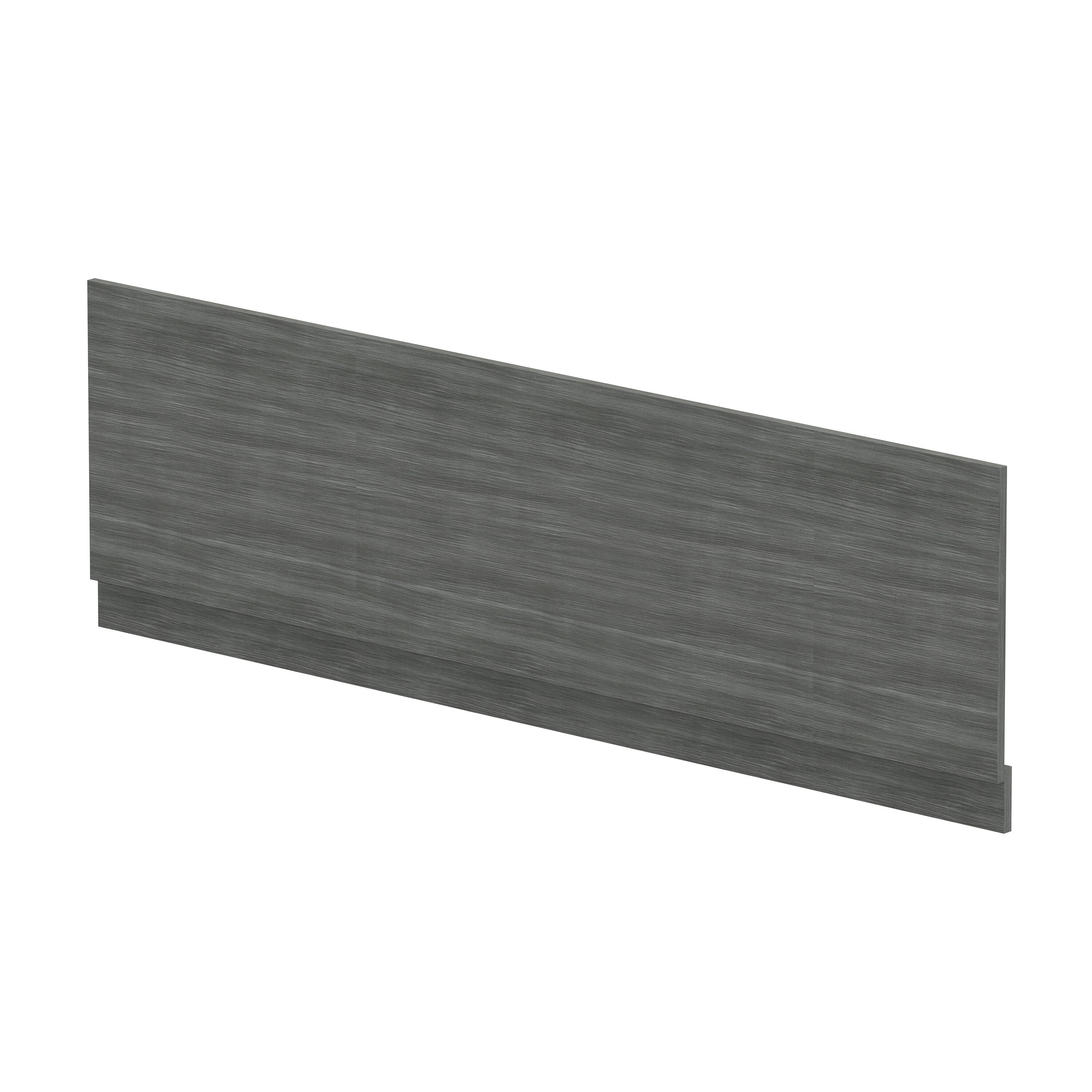 1800mm Anthracite Woodgrain MFC Front Bath Panel With Plinth