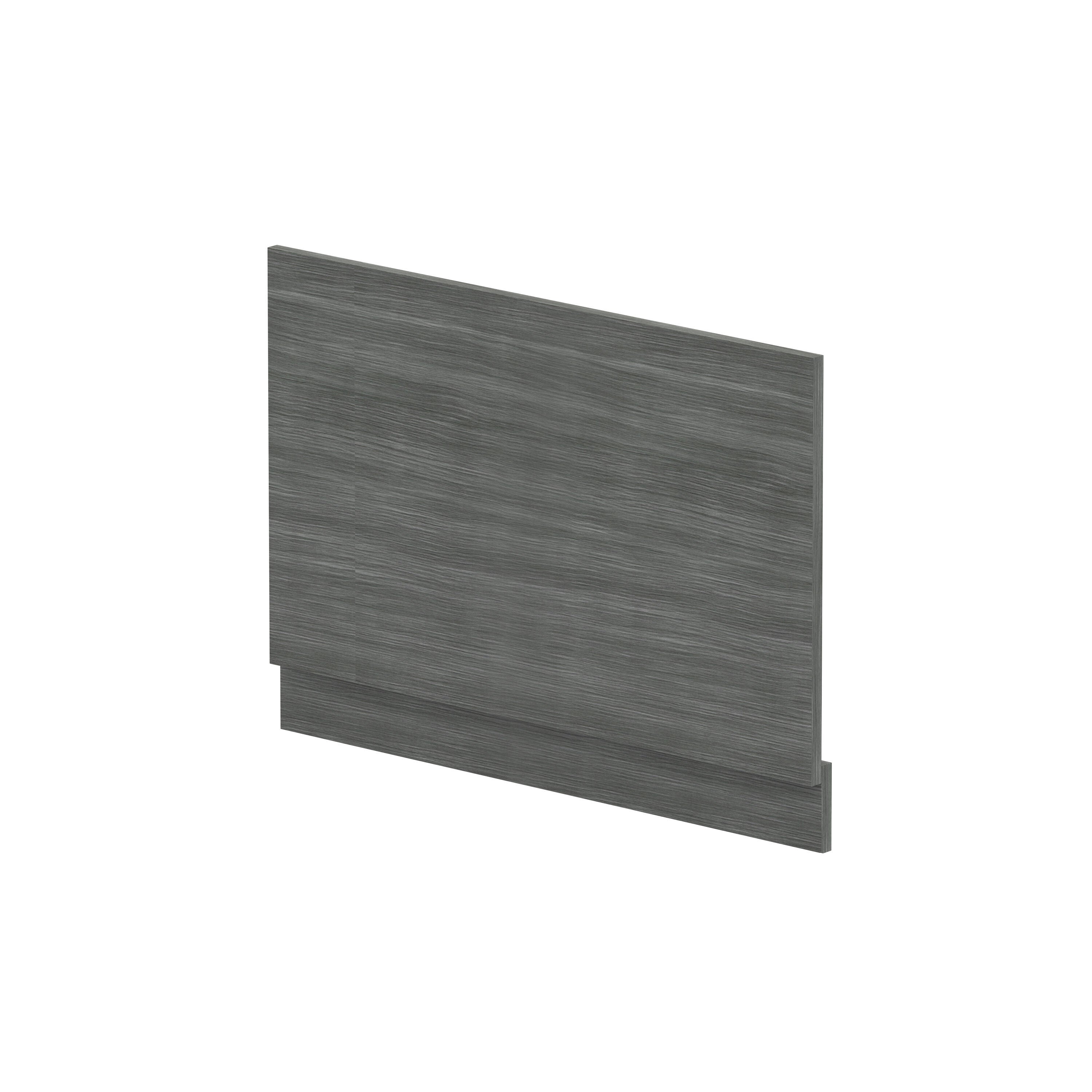 800mm Anthracite Woodgrain MFC End Bath Panel With Plinth