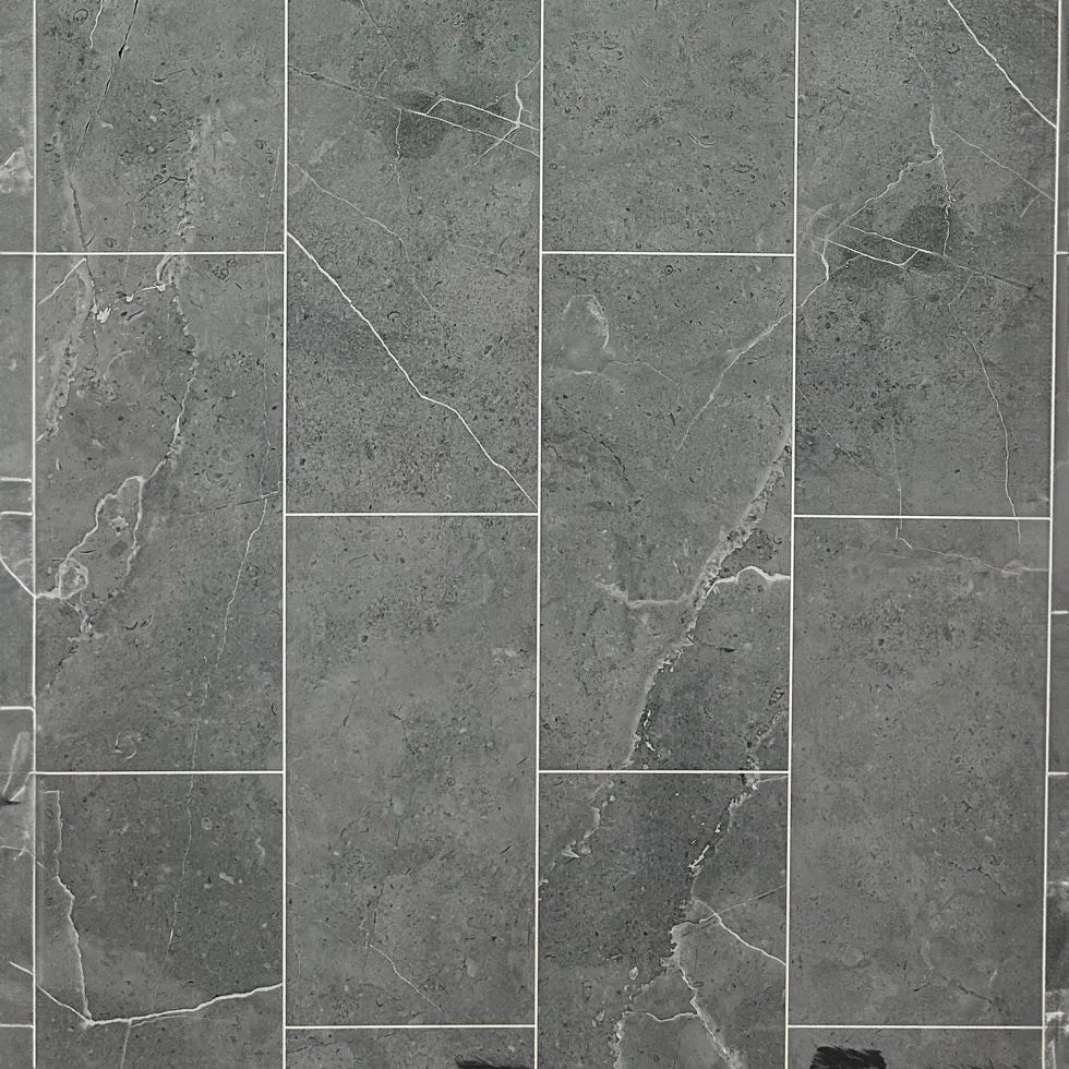 Milano Tile Grey Matt PVC Bathroom Panel 1000 x 2400 x 10mm