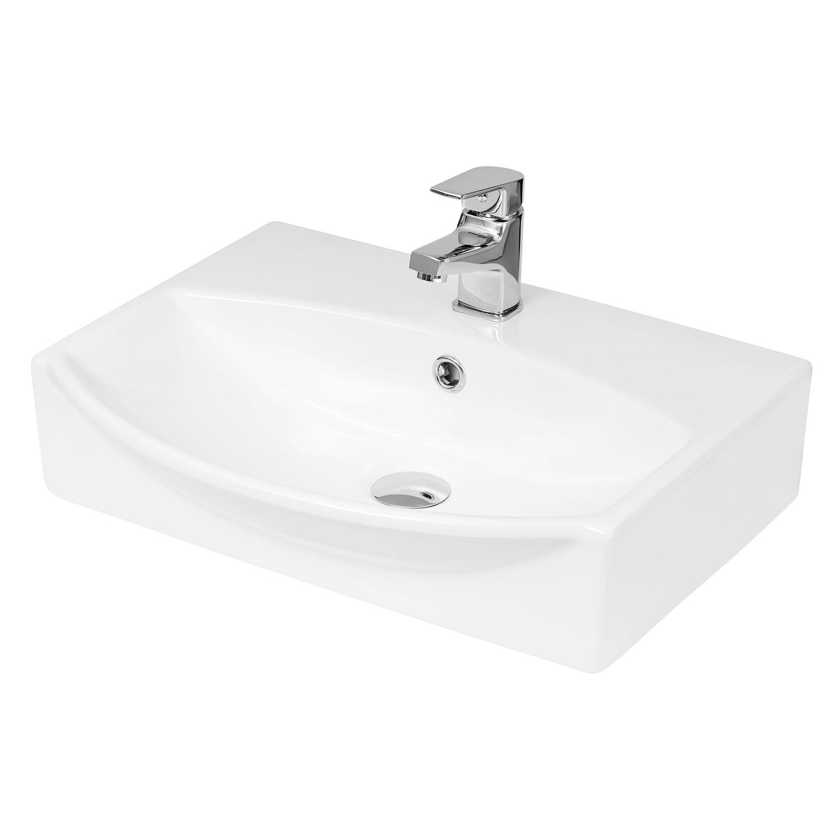 Hudson Reed 1 Tap Hole 500mm Ceramic Wall Hung Basin