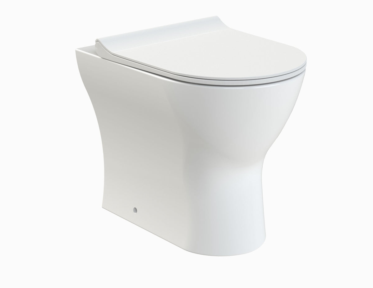 Freya Round Back to Wall Toilet Pan With Soft Close Seat