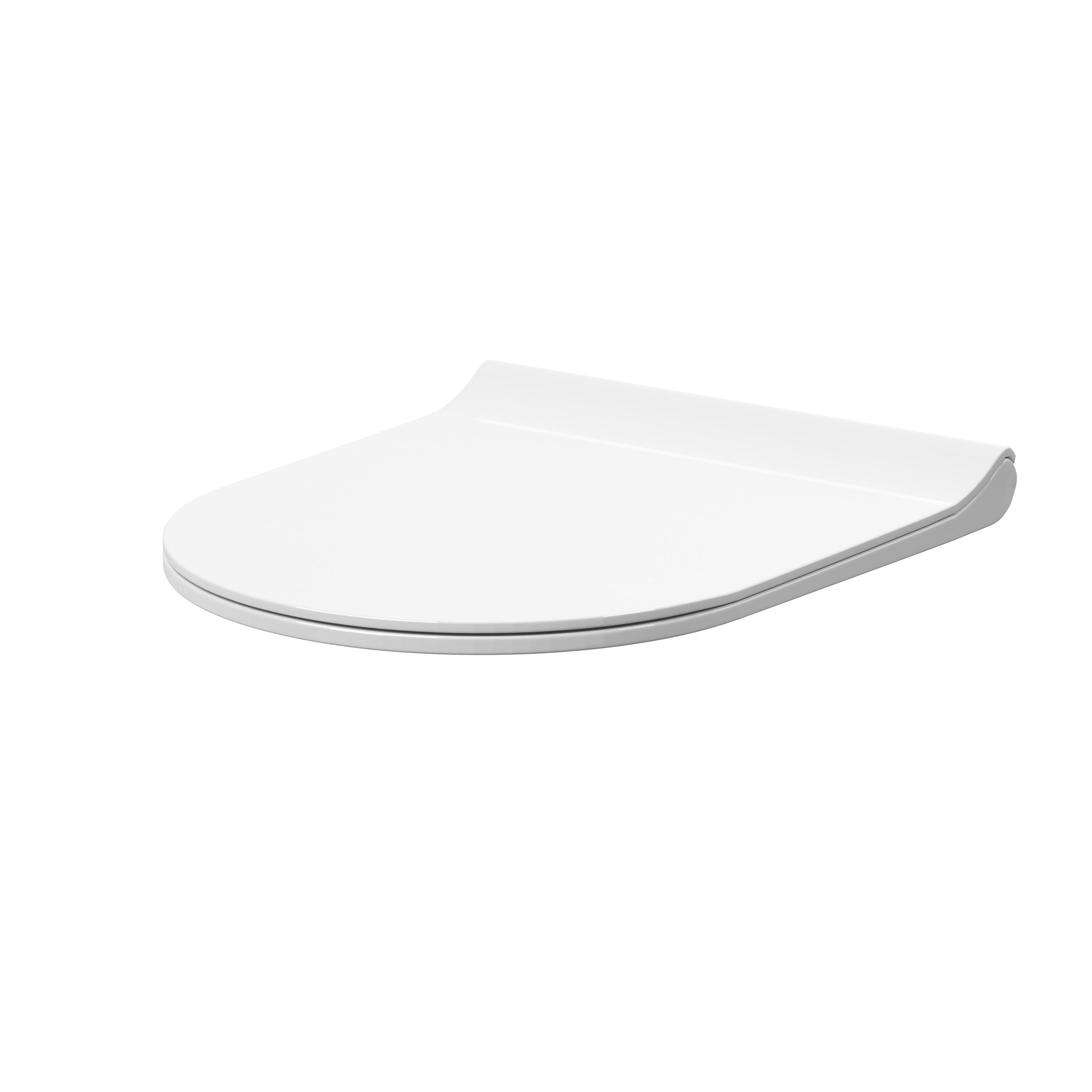 nuie White Round Soft Close Toilet Seat With Top Fix Hinge (Compatible Freya)