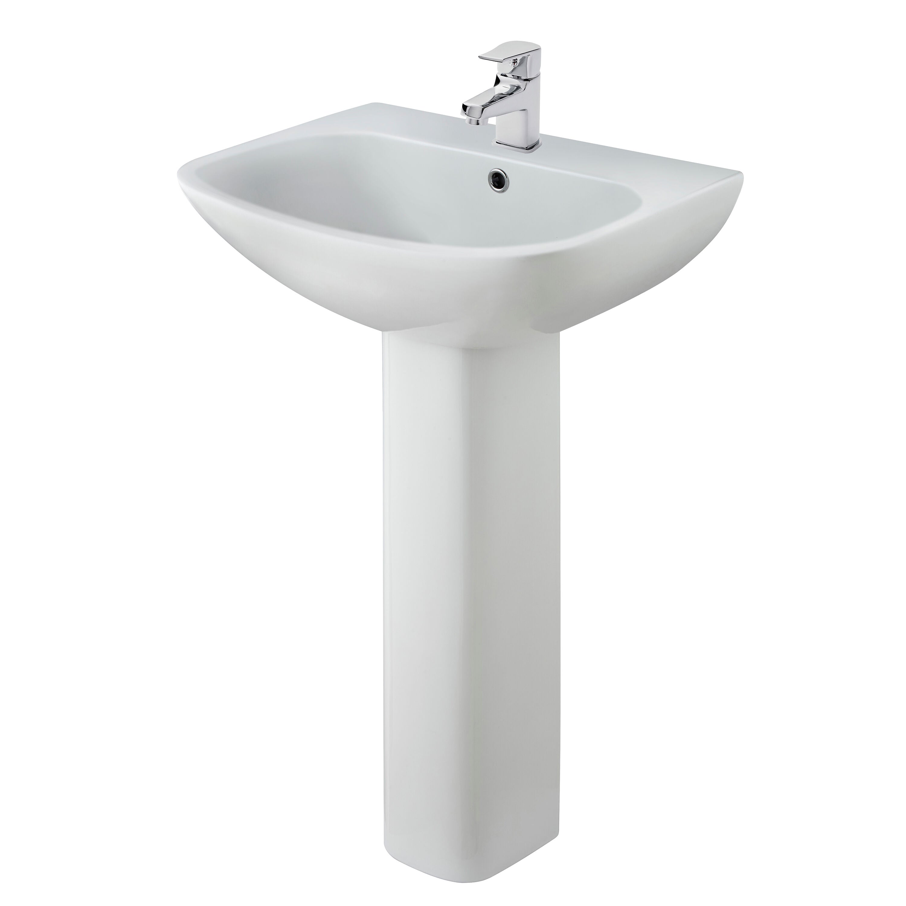 nuie Ava 1 Tap Hole 545mm Basin & Pedestal