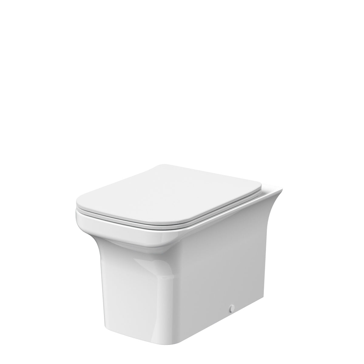 Ava Square Back to Wall Toilet Pan With Soft Close Seat