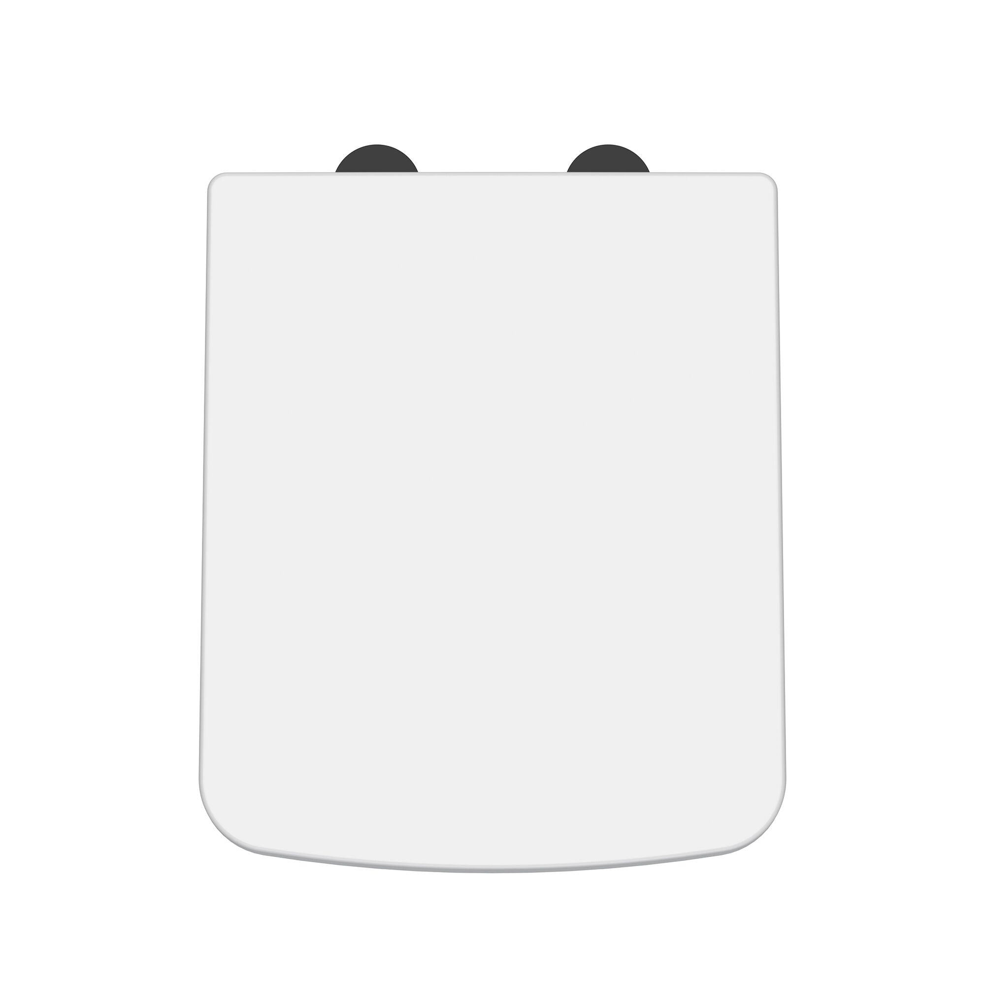 Gloss White Square Soft Close Toilet Seat With Top Fix Hinge