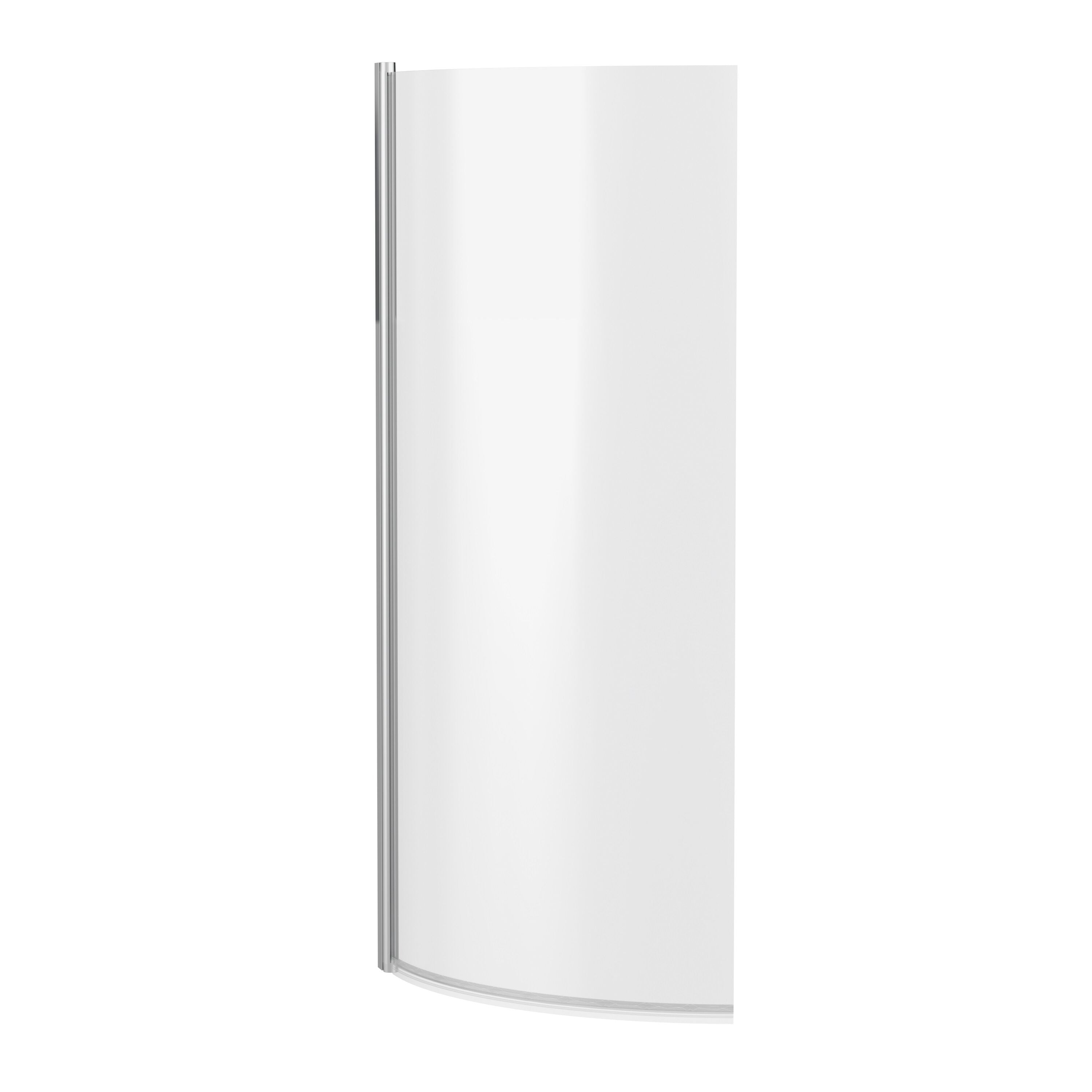 nuie 700mm Chrome Curved Bath Screen