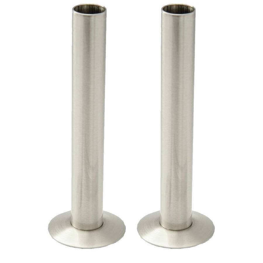 15mm Pipe and Rosettes Brushed Nickel (Pair) - NK-PIPE01