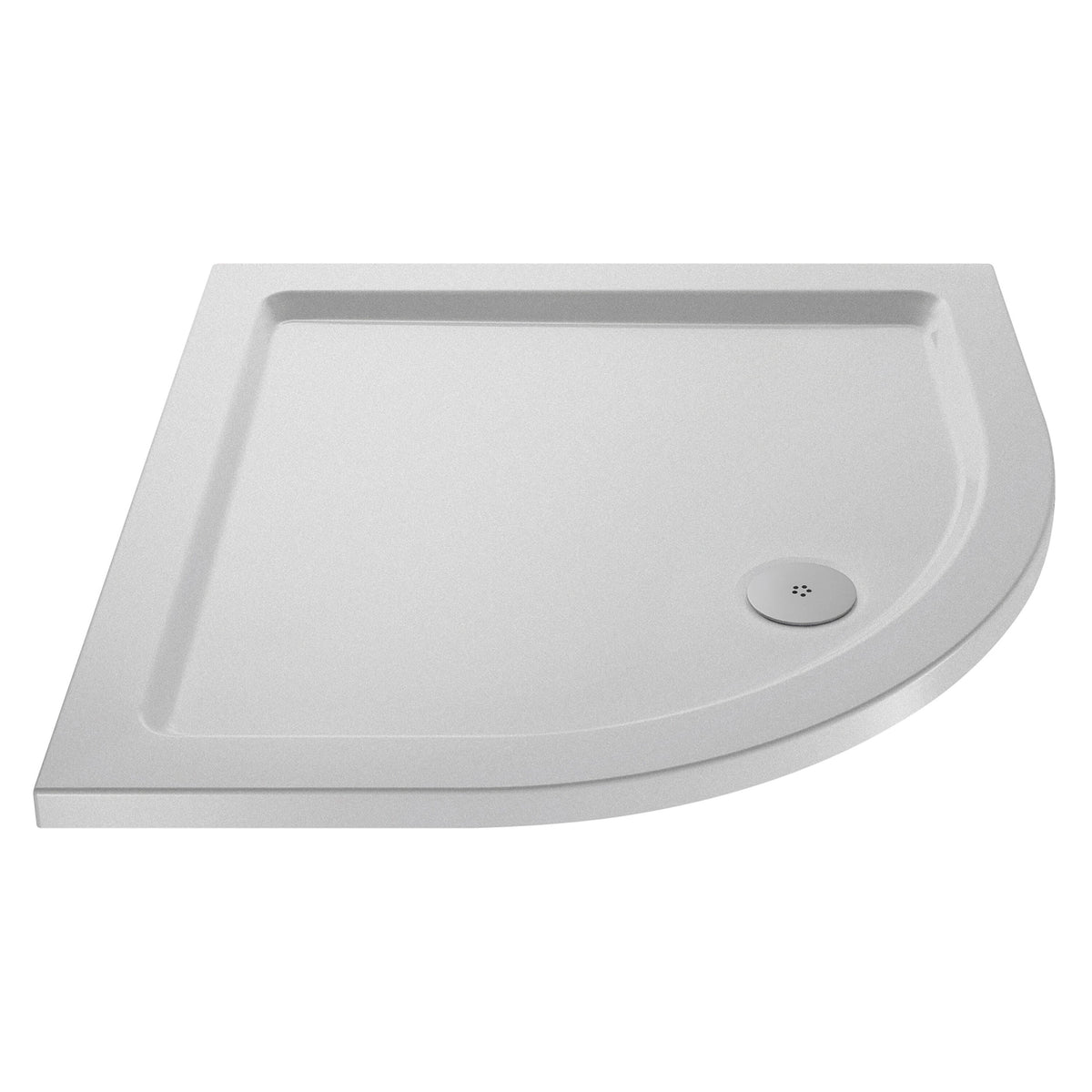Hudson Reed 900mm White Slip Resistant Slimline Quadrant Shower Tray