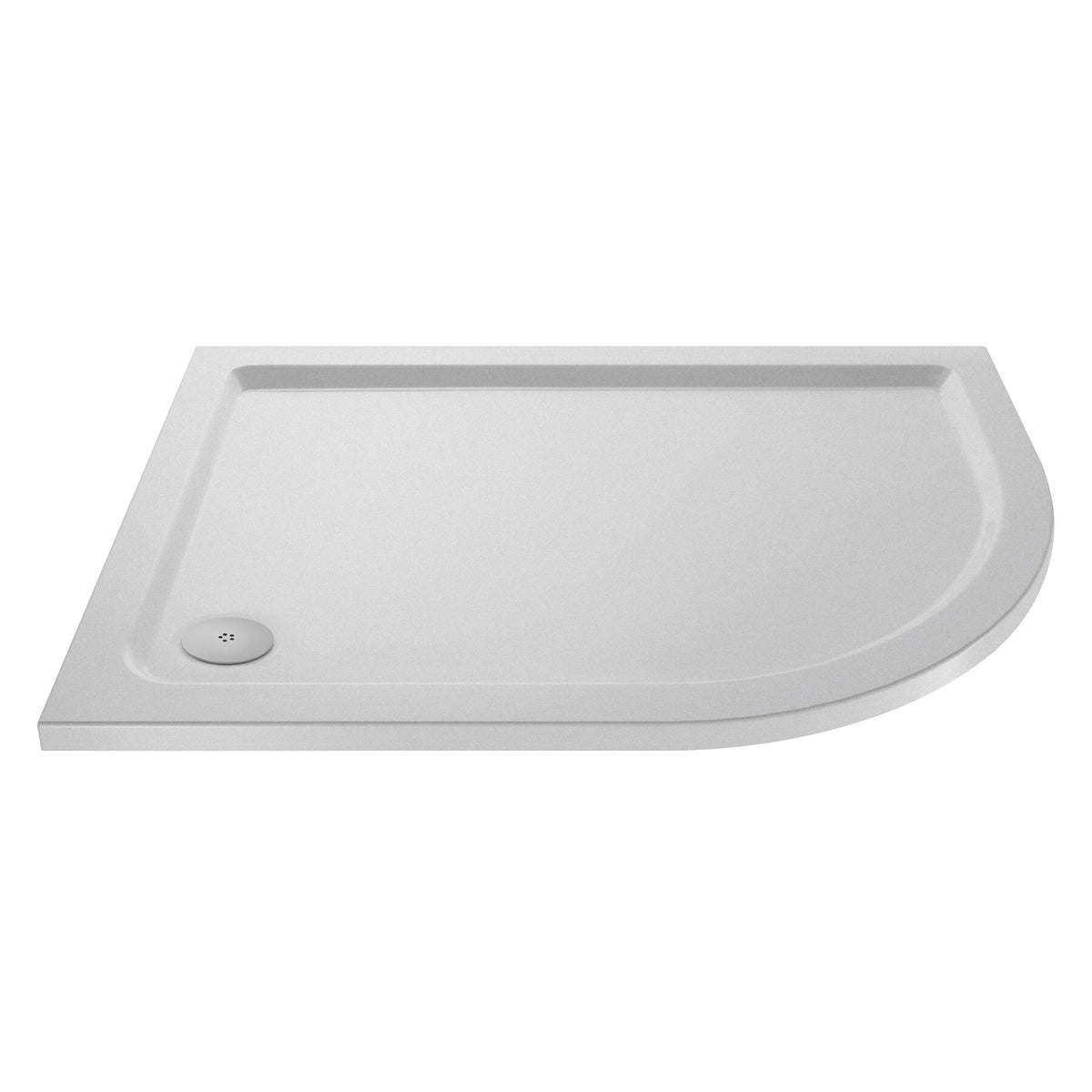 Hudson Reed 1200 x 800mm White Slip Resistant Slimline Right Hand Offset Quadrant Shower Tray