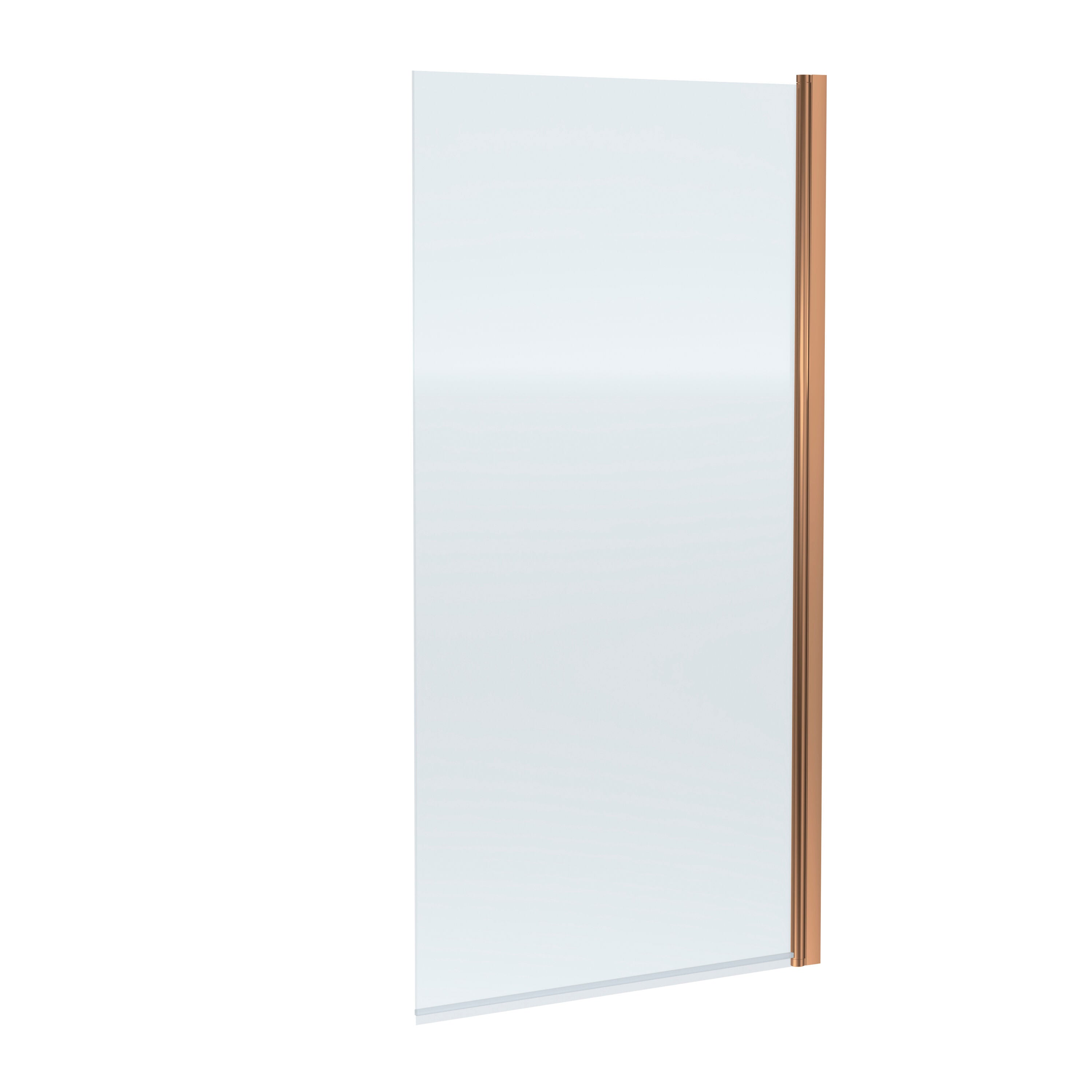 nuie Brushed Bronze Square Hinged Bath Screen