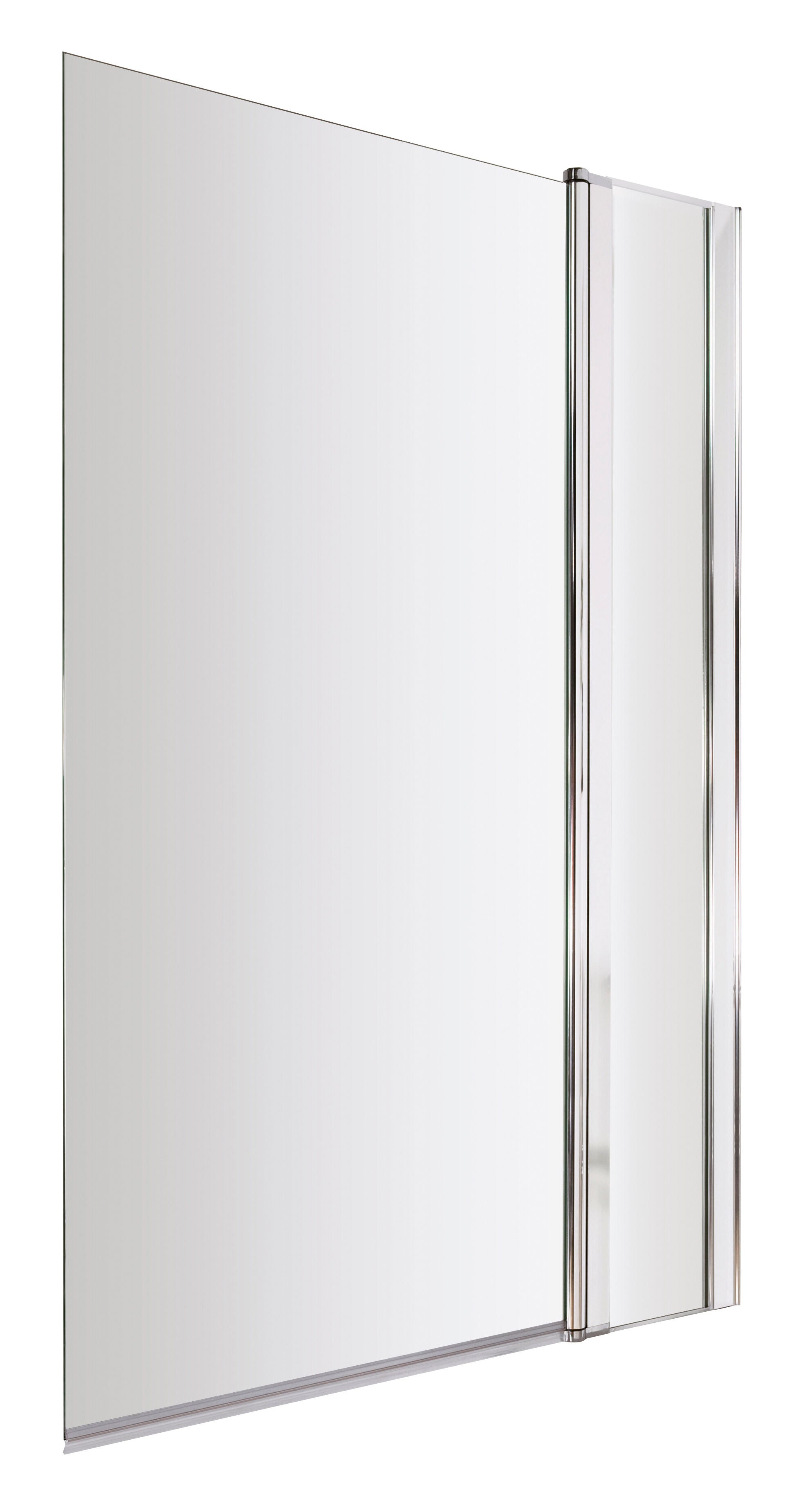 nuie 1000mm Chrome Bath Screen With Fixed Panel