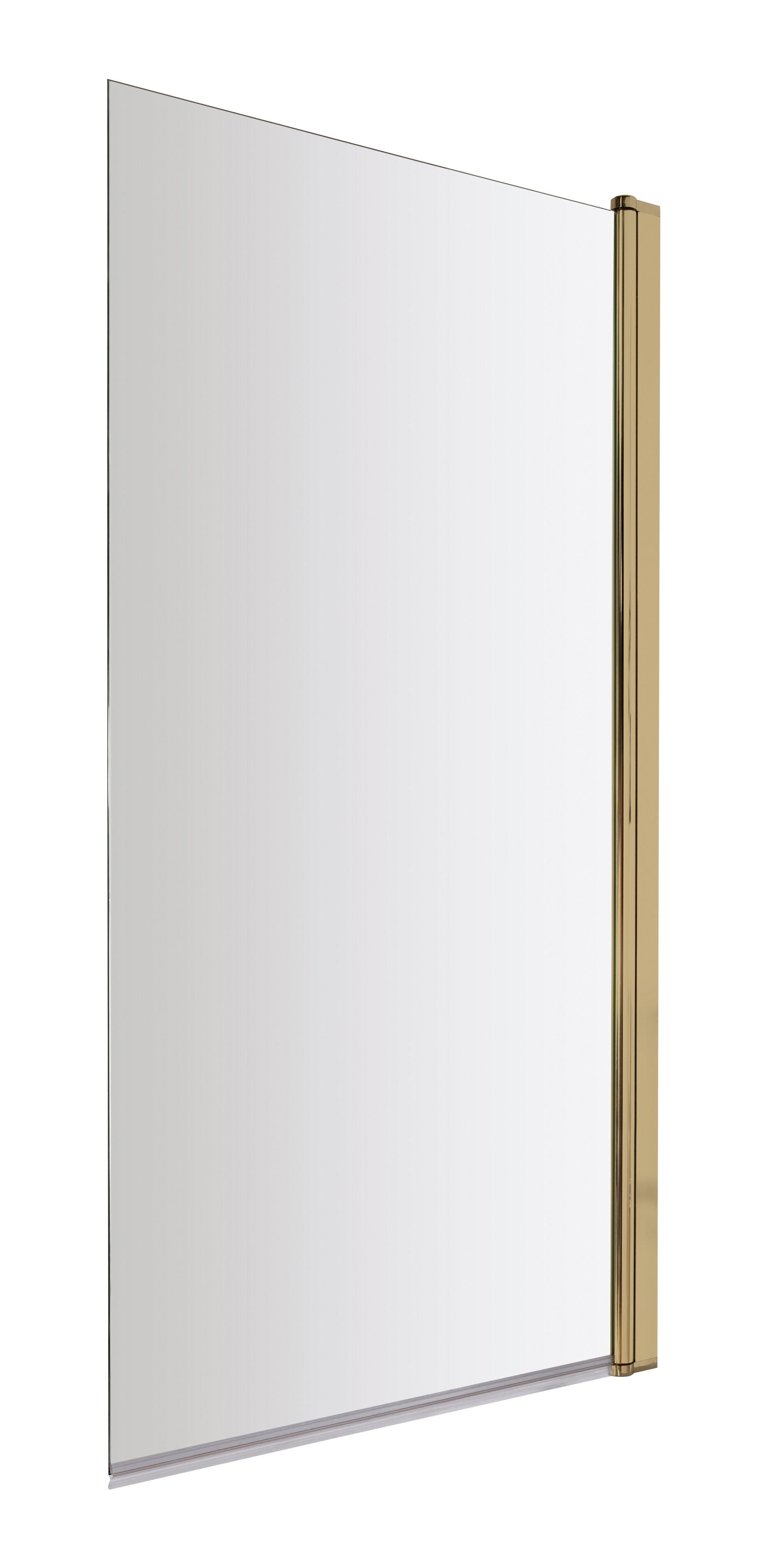 800mm Brushed Brass Bath Screen
