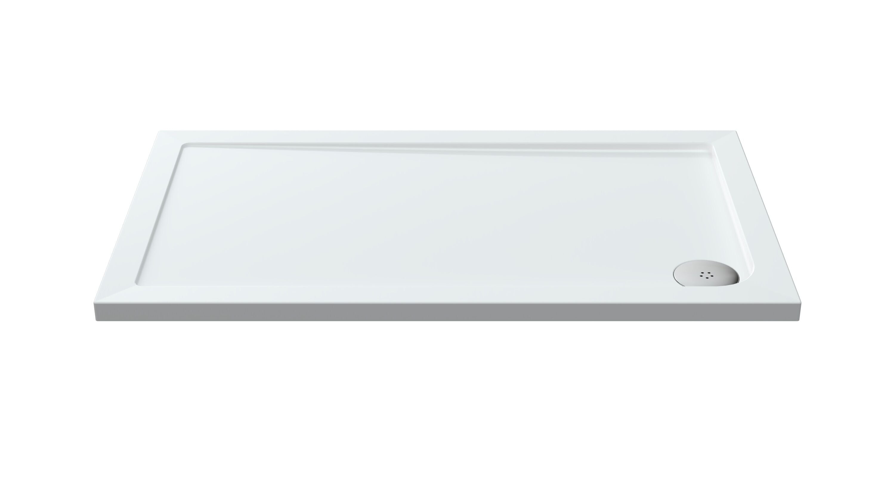 1200 x 700mm White Slimline Rectangular Shower Tray