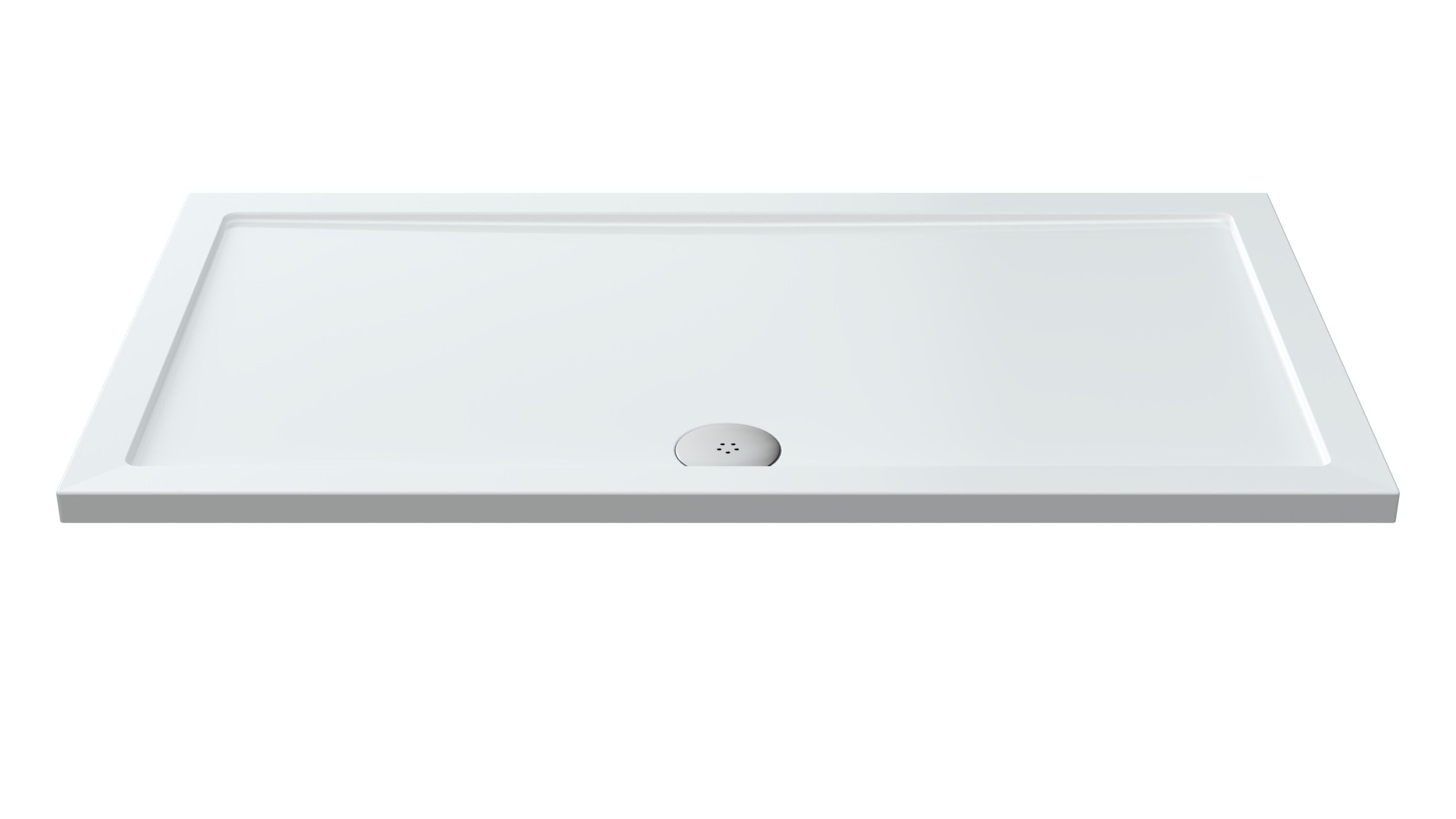 1400 x 760mm White Slimline Rectangular Shower Tray