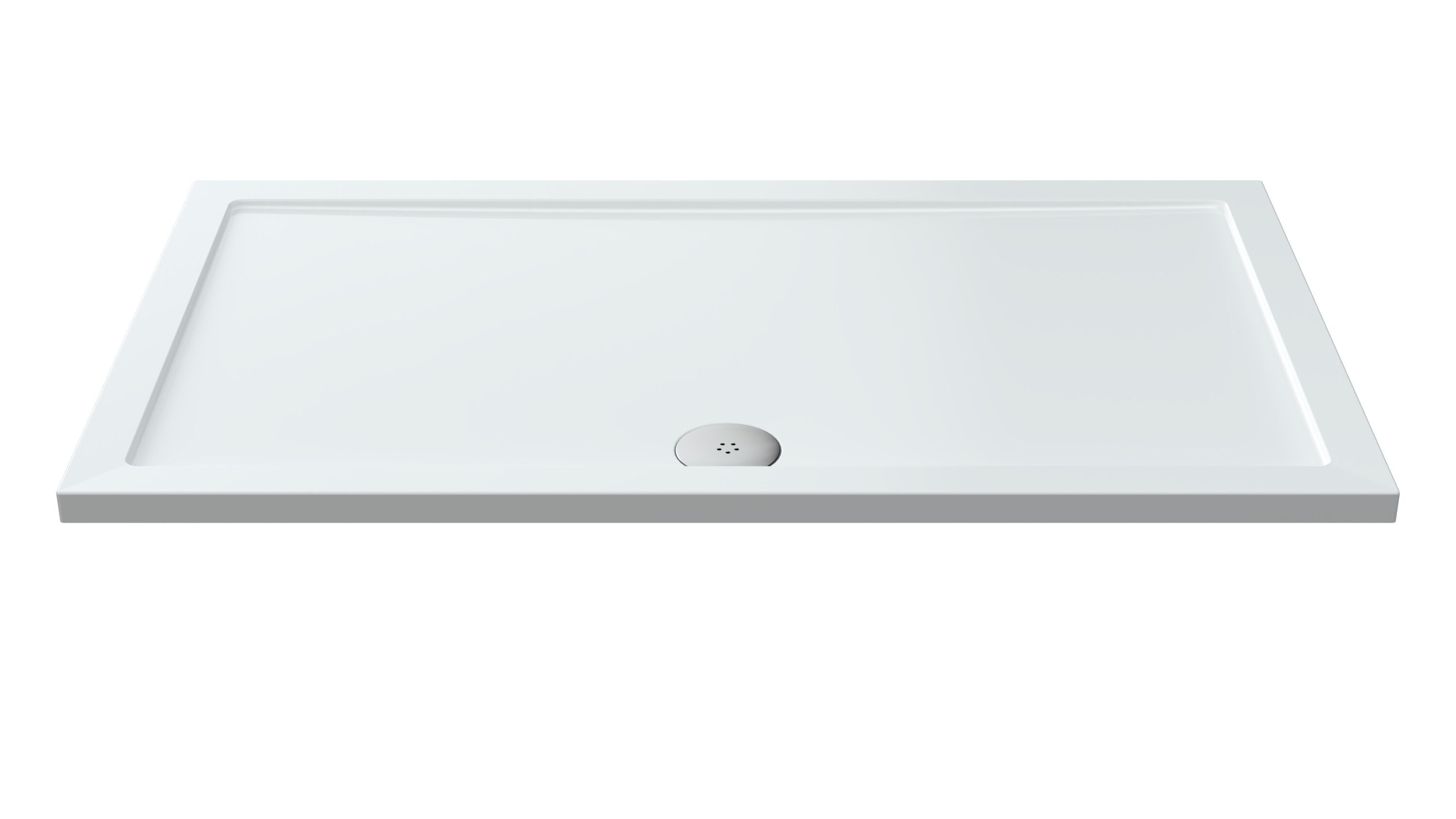 1400 x 800mm White Slimline Rectangular Shower Tray