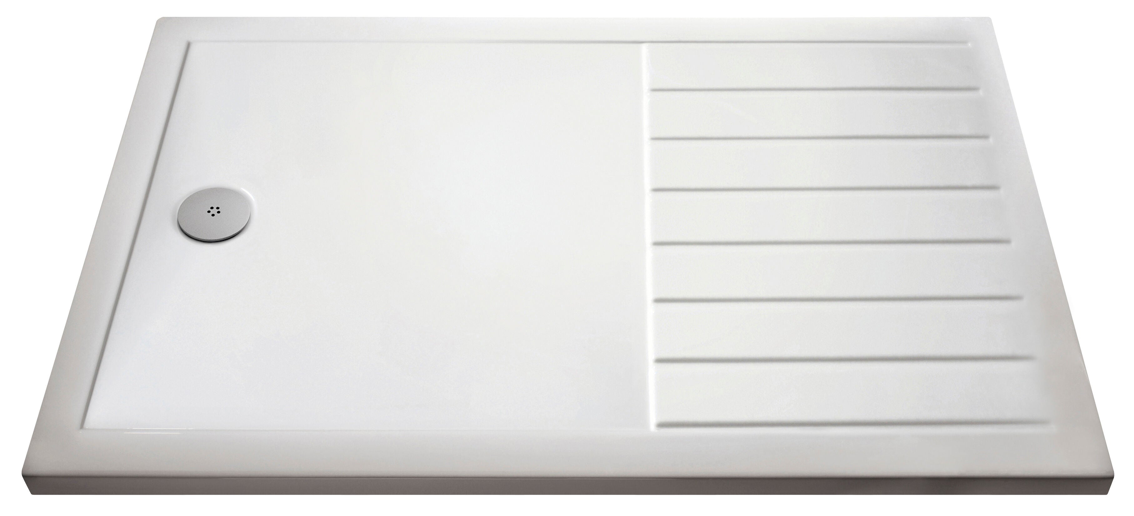 1700 x 700mm White Slimline Rectangular Walk In Shower Tray