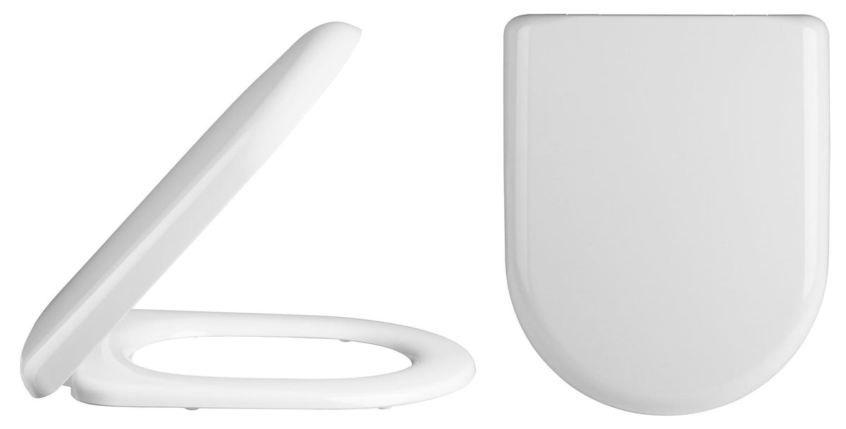 Hudson Reed D-Shaped Soft Close Toilet Seat With Top Fix Hinge