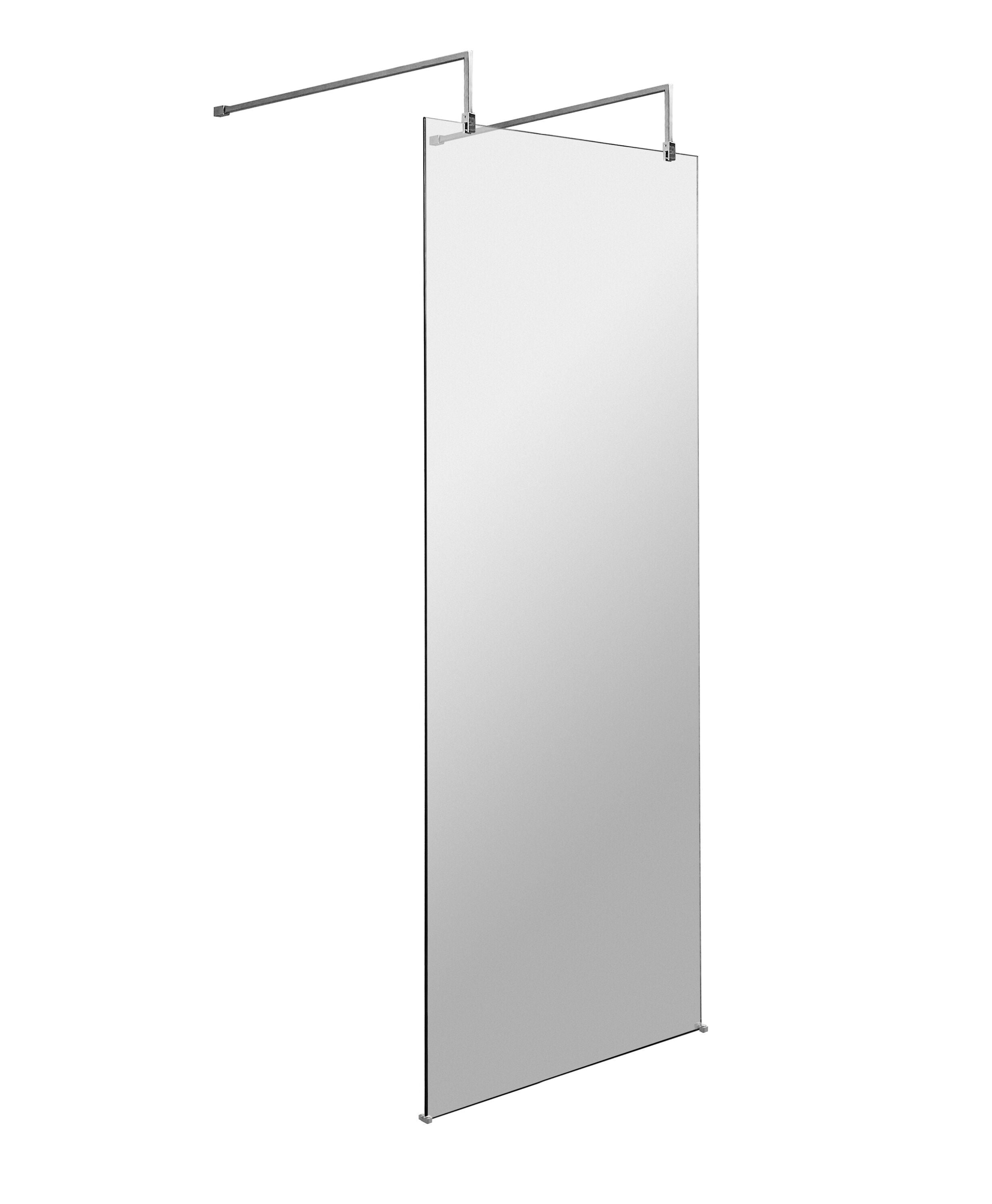 nuie 760mm Chrome Wetroom Panel