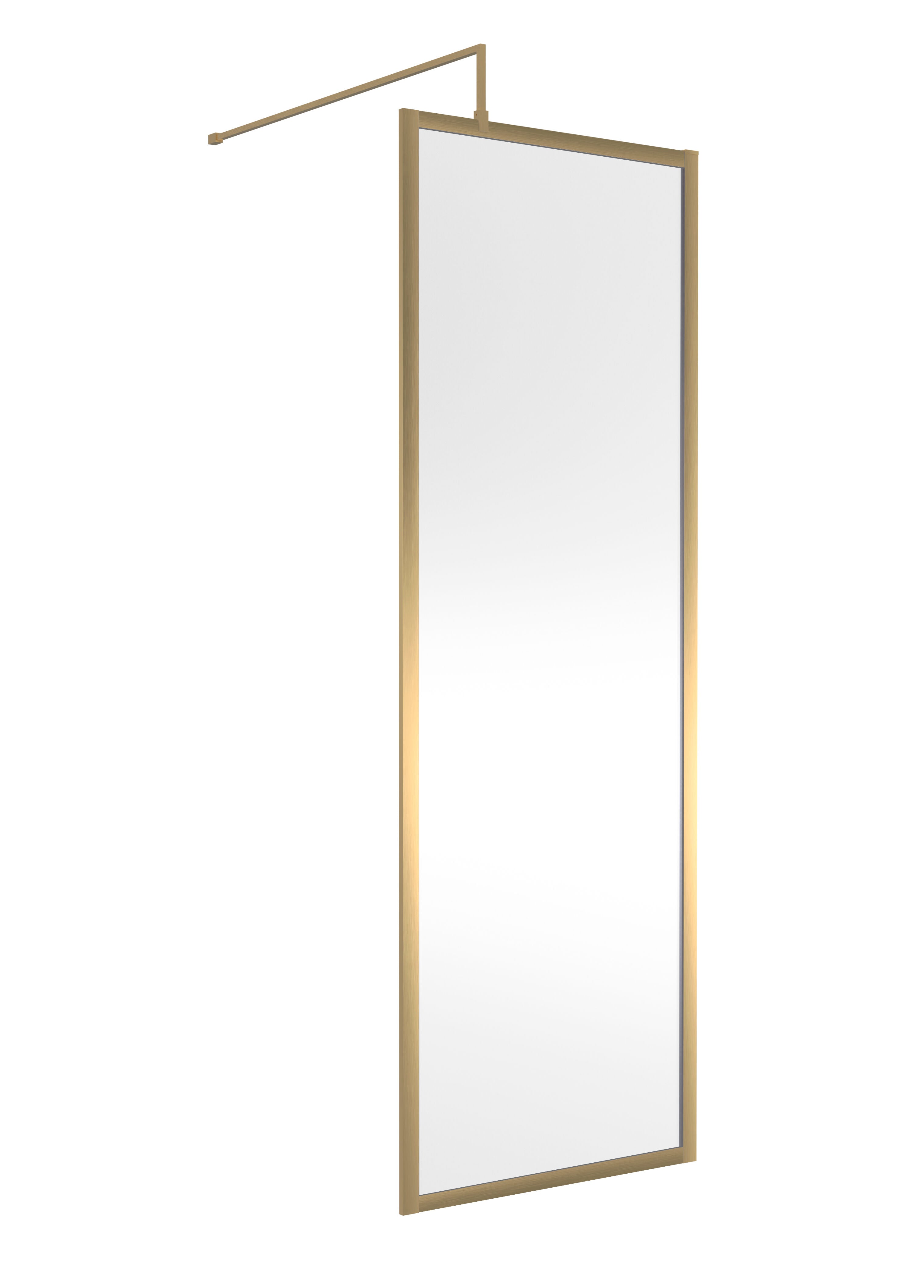 nuie 700mm Brushed Brass Wetroom Panel