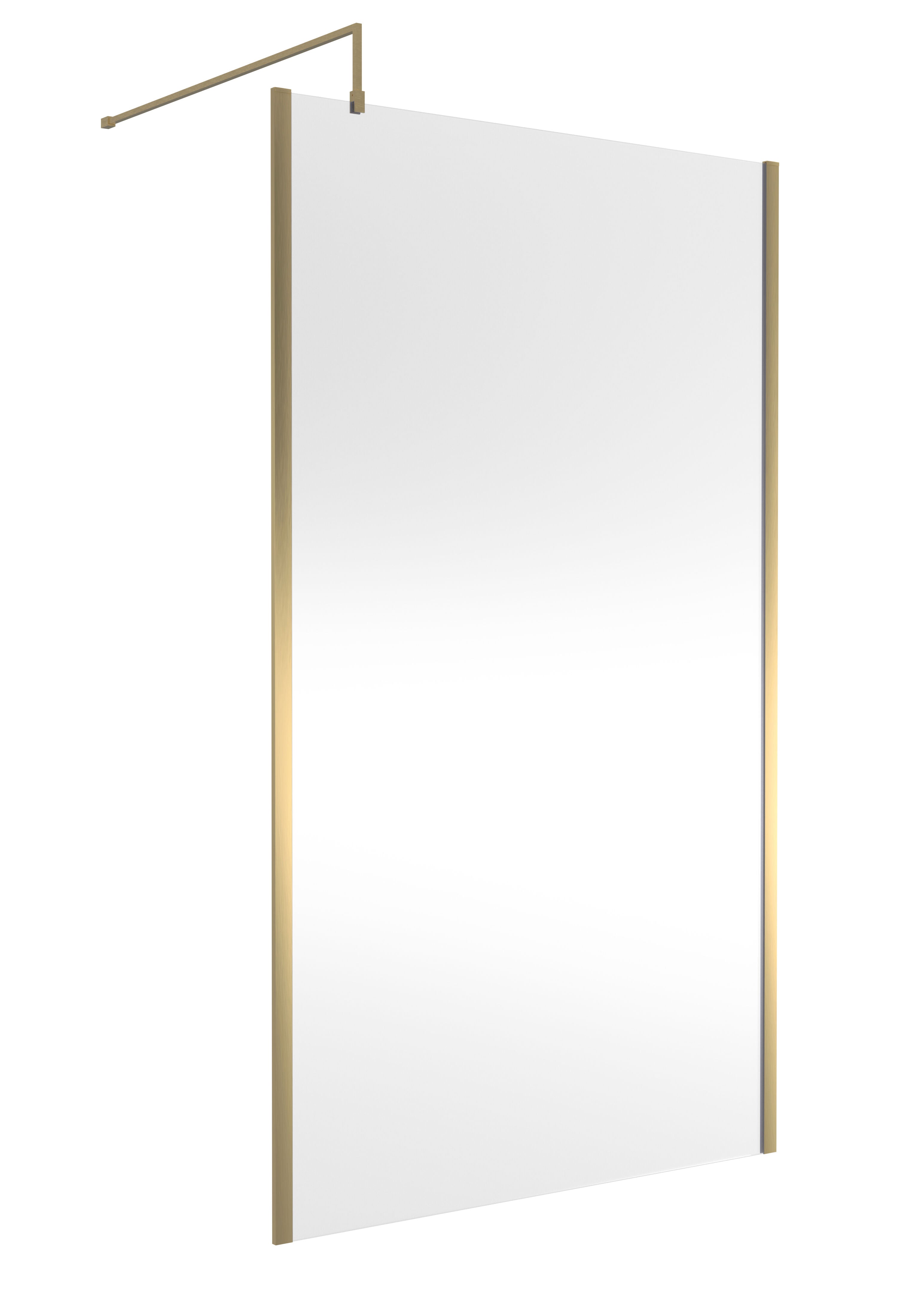 nuie 1200mm Brushed Brass Wetroom Panel
